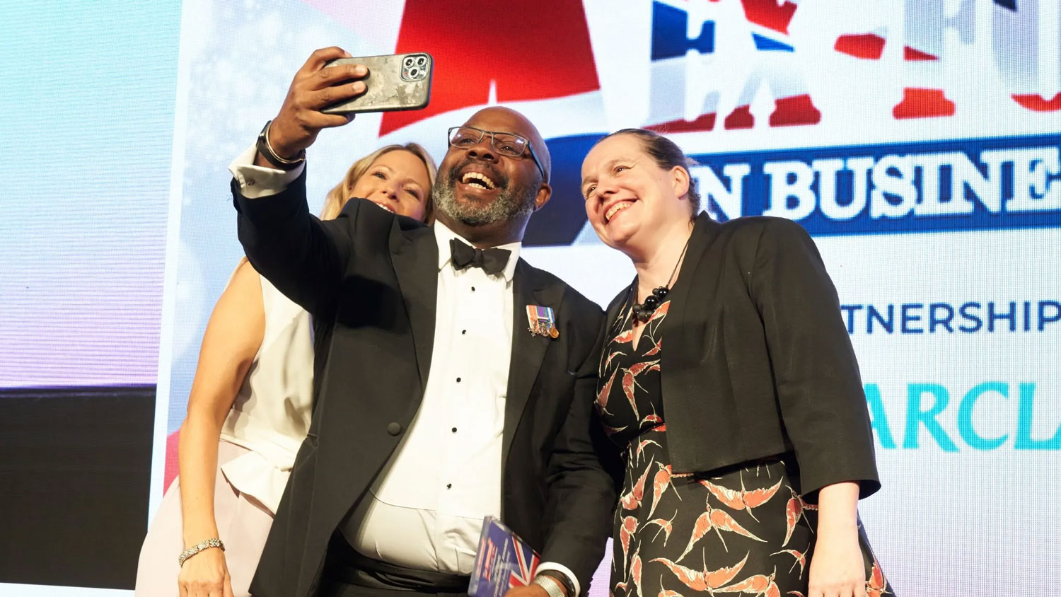 Esmon George of the MOD won the Lifetime Achievement Award at the 2022 British Ex-Forces in Business Awards CREDIT Ex-Forces in Business Awards