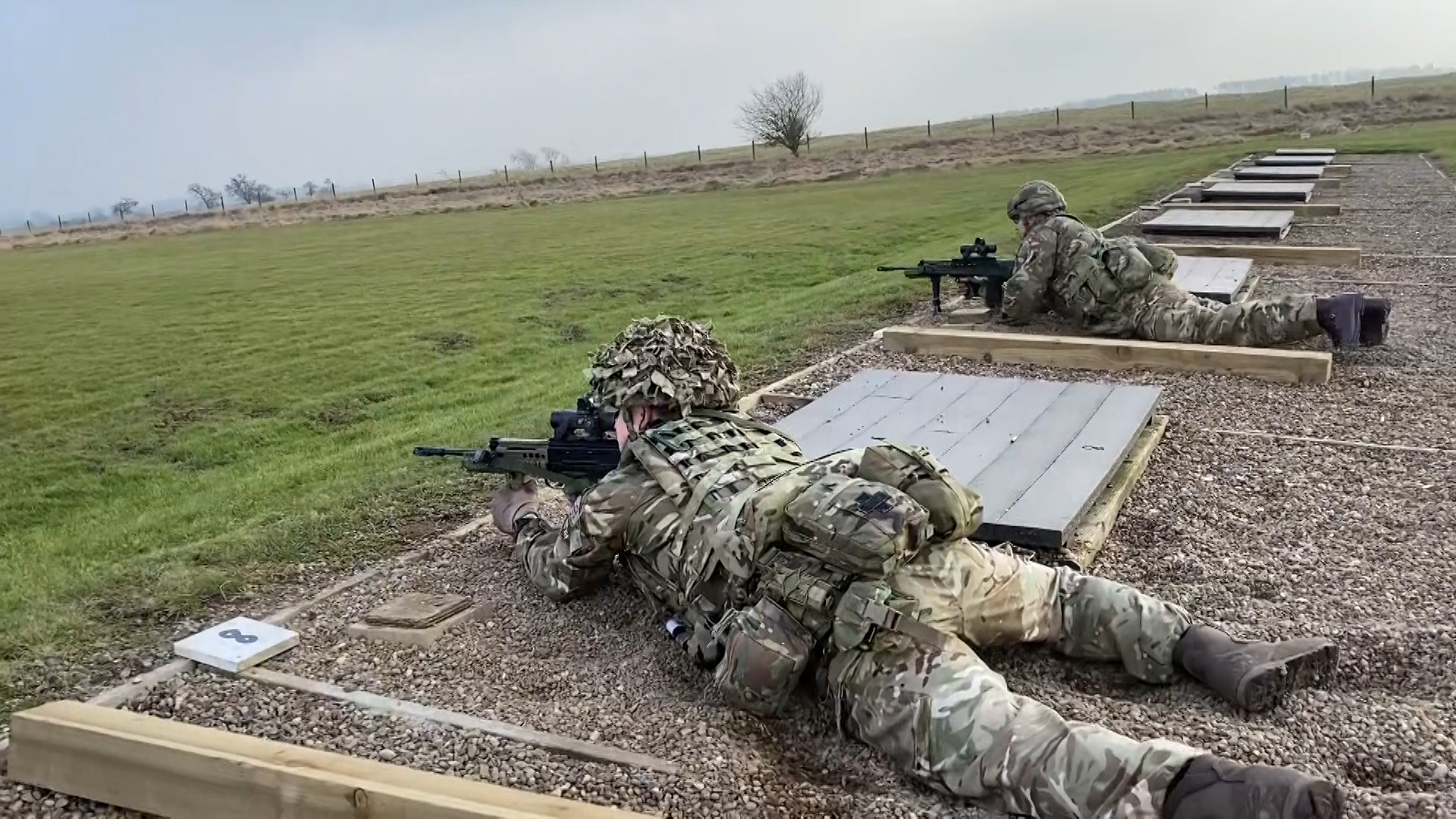 Ex Saxon Shield 4 Mercian Reservists during annual marksmanship test otterburn training area 05032021 CREDIT BFBS