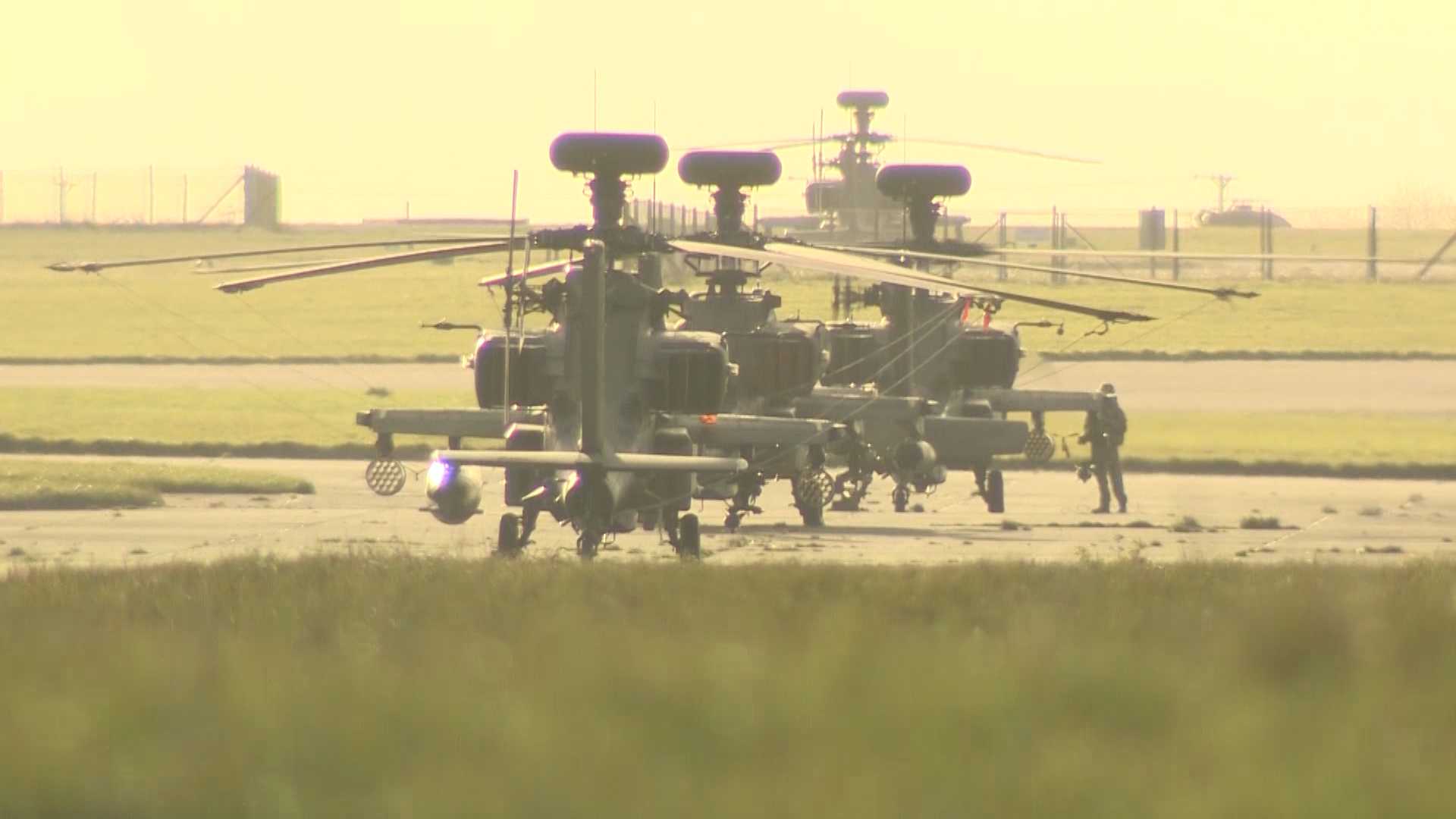 Apaches wait for take-off.