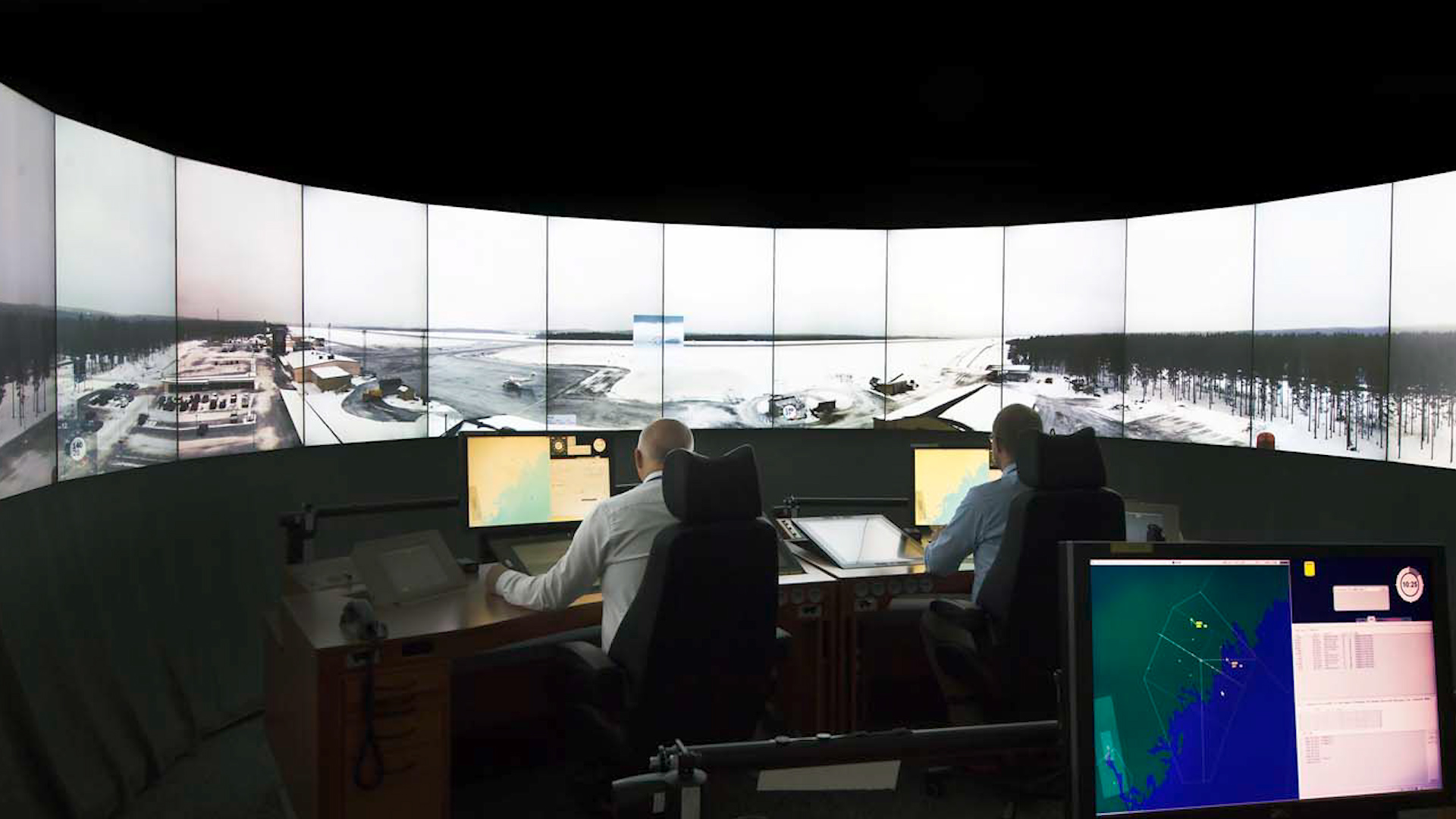 Example of how remote air traffic control modules at RNAS Culdrose could look 22021 CREDIT Saab.