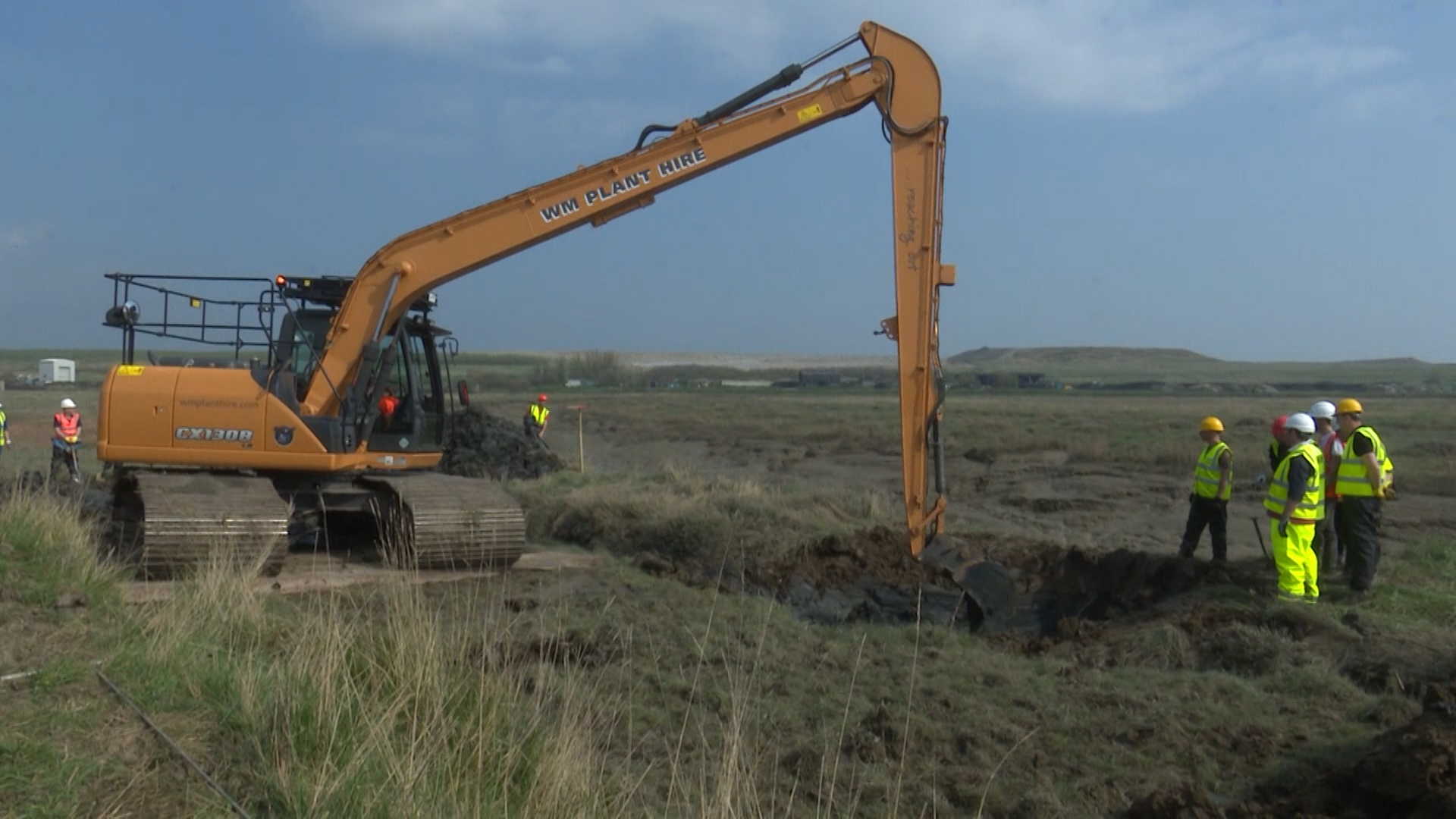 Excavation of Hurricane crash site.