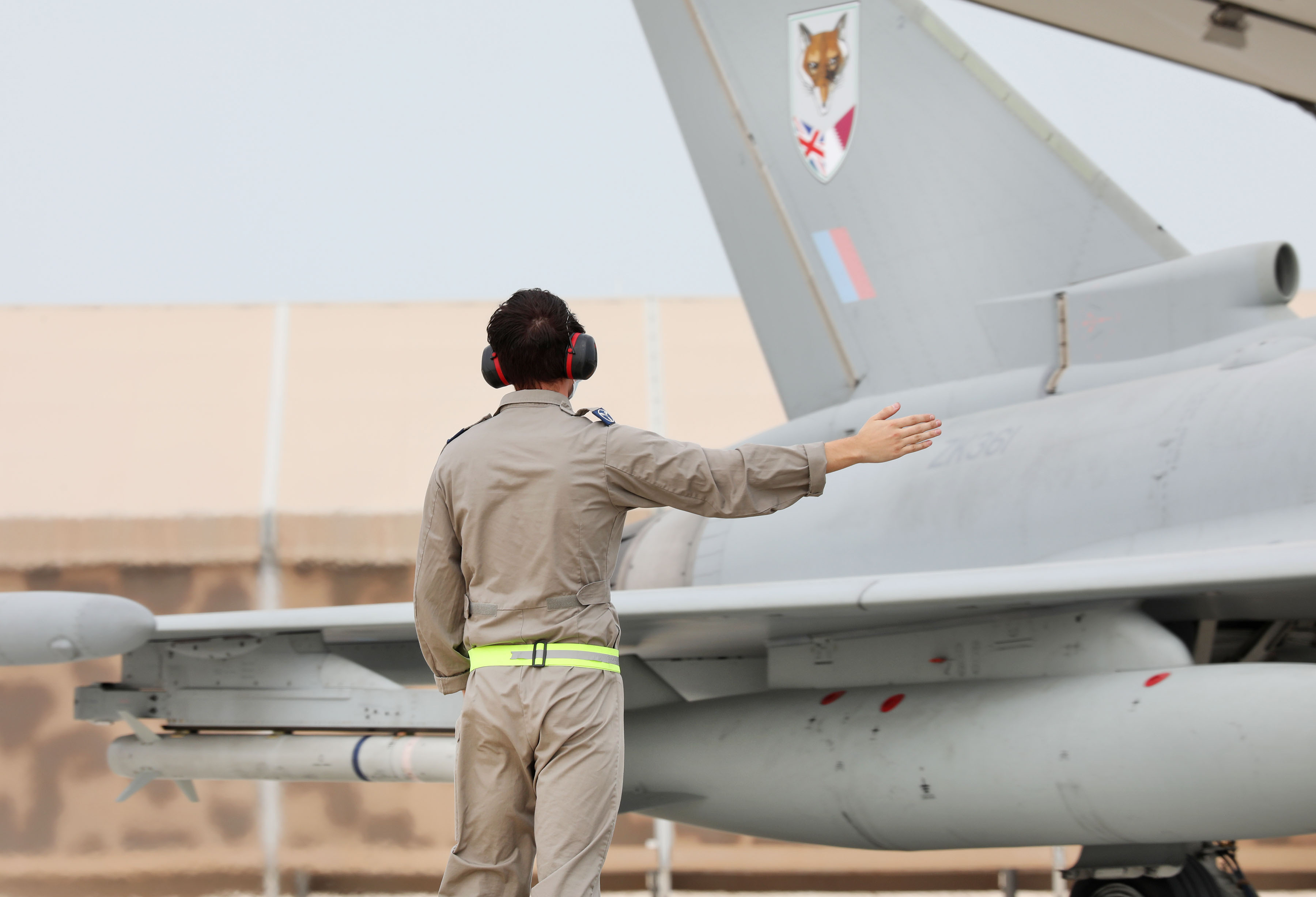 Exercise Epic Skies IV Doha Air Base Qatar Typhoons 12 Squadron Ground Crew 291120 CREDIT MOD