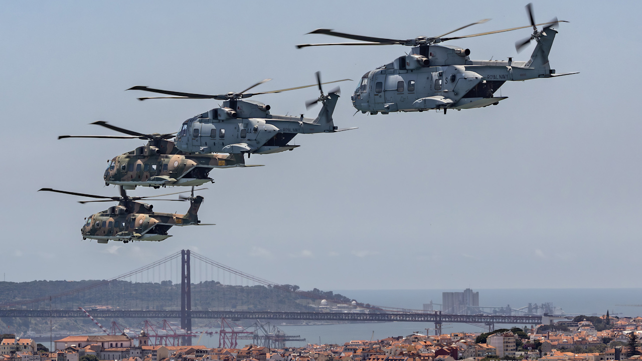 Exercise Montijo Merlin brought Royal Navy and Portuguese pilots together for training (Picture: Royal Navy).