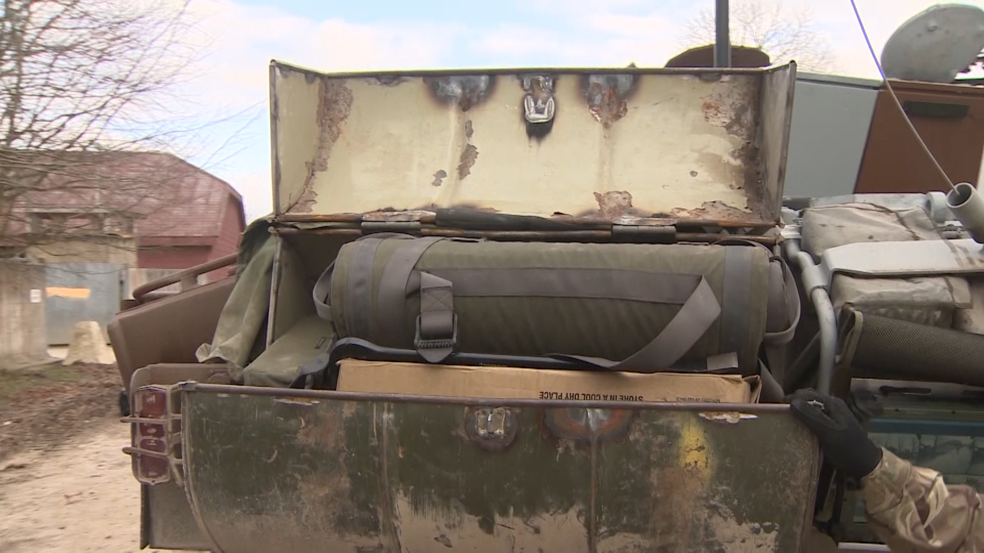 Extra space for the ammunition, supplies, medical equipment in a tank 131218 CREDIT BFBS.