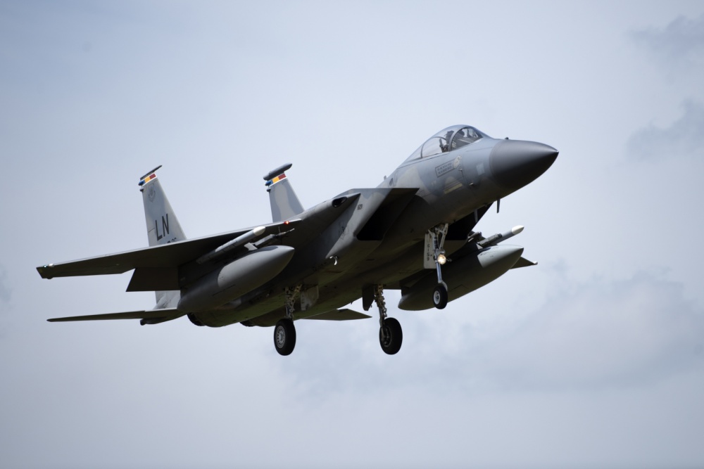 F-15C Eagle landing at RAF Lakenheath