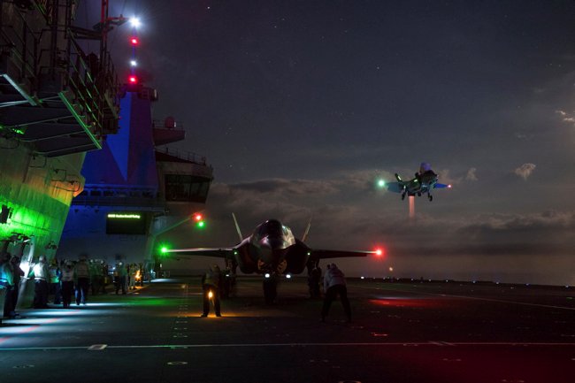 F-35B first night landing