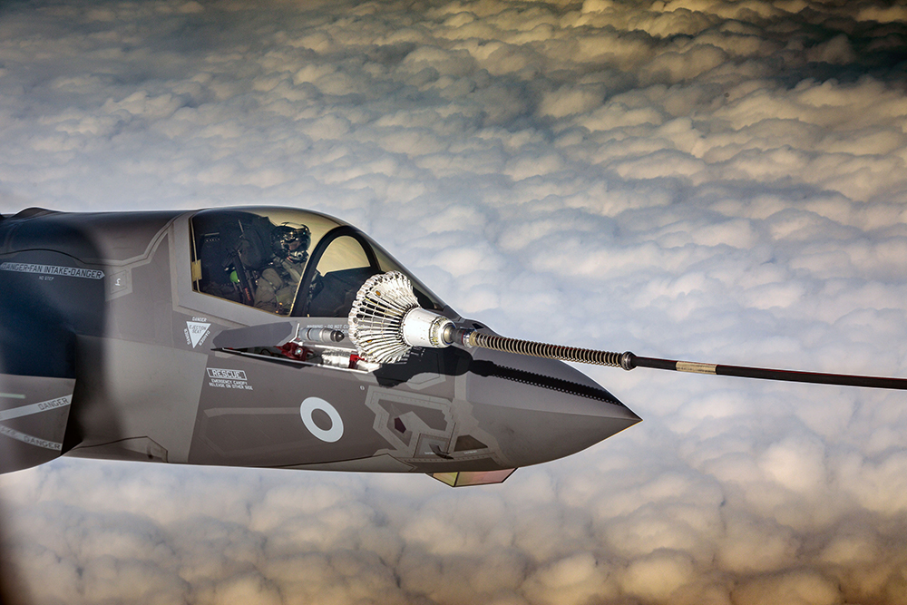 F-35B refuels over UK airspace (Picture: RAF).