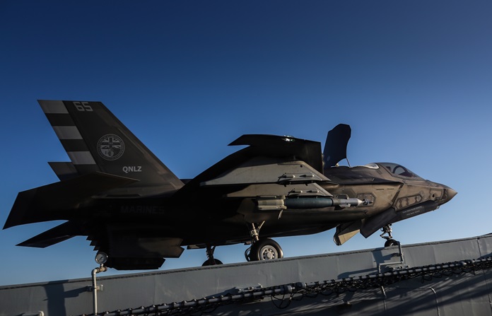 F-35B with Paveway bomb