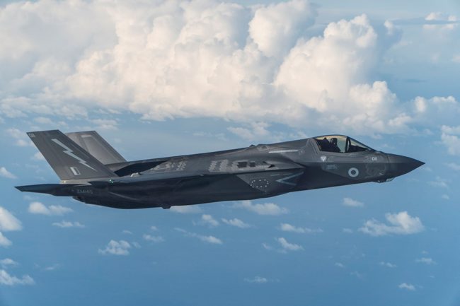 Cover image: Library image of a British F-35B (Picture: MOD).