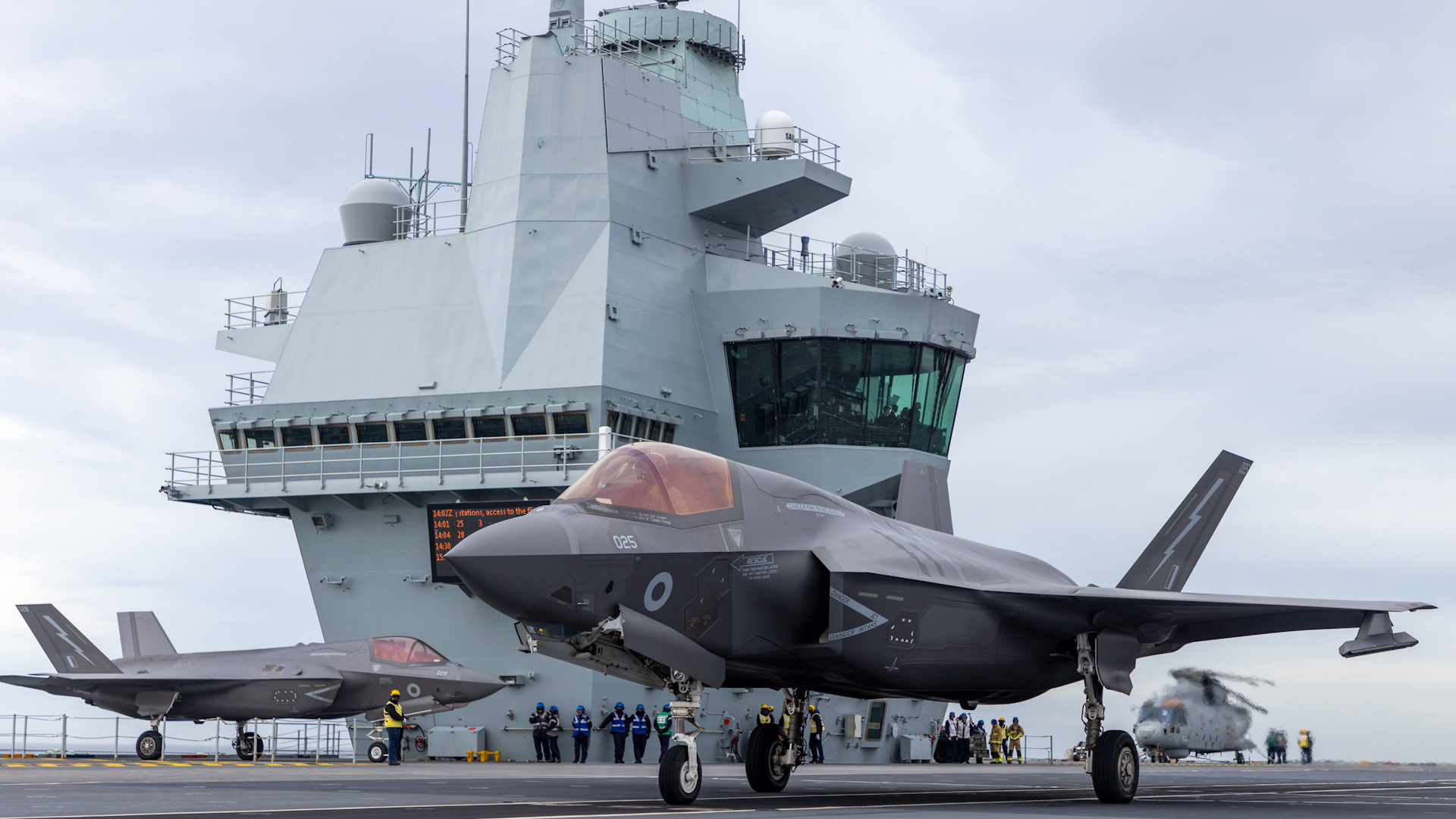 F-35B prepares to take off from HMS Prince of Wales ahead of Exercise Steadfast Defender