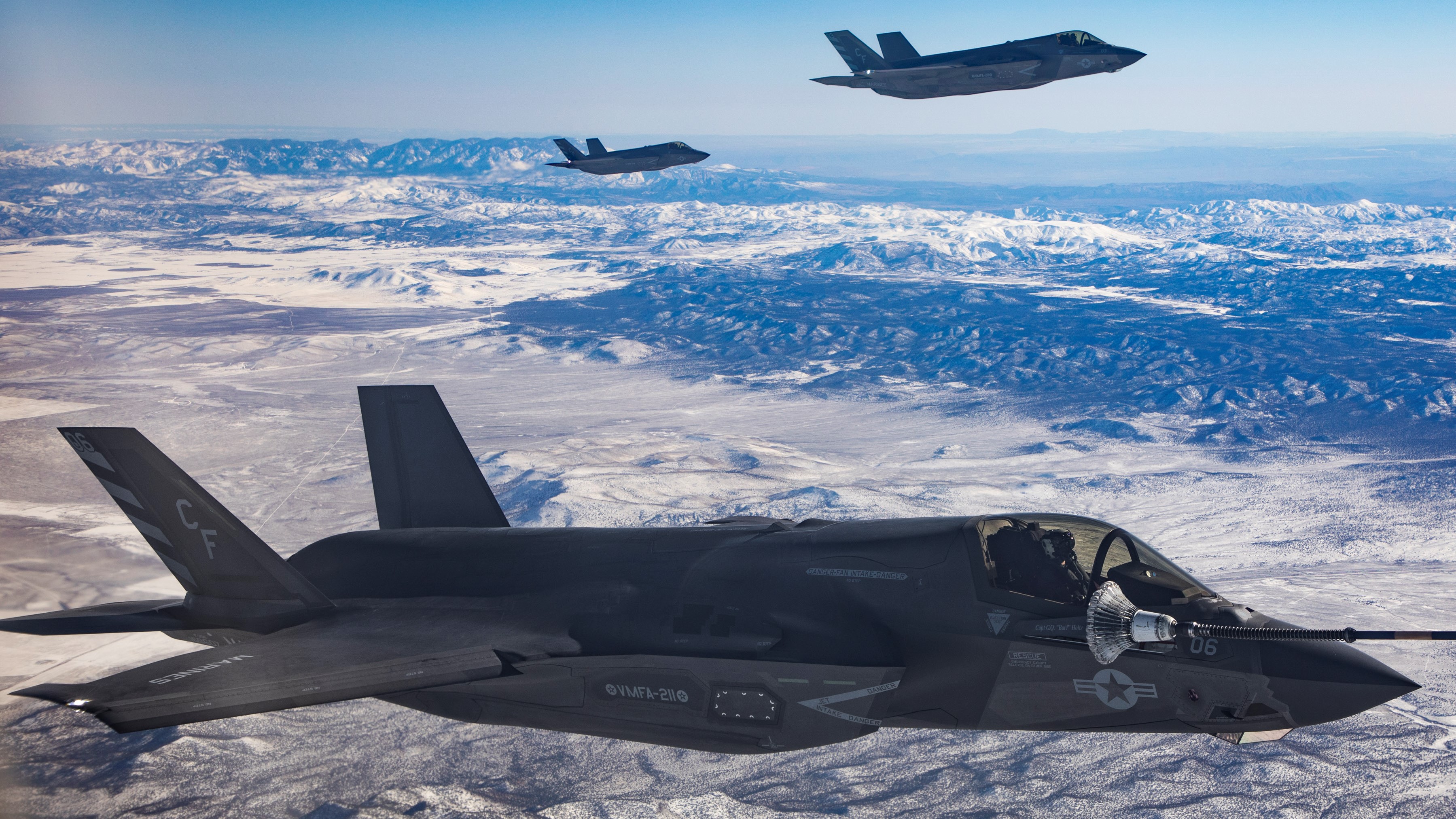 F35's from the US Marine Corps refuelling from a RAF Voyager during Red Flag 23-1 26012023 CREDIT MOD Crown Copyright.jpg