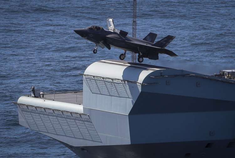 F-35B on HMS Elizabeth. Credit MOD