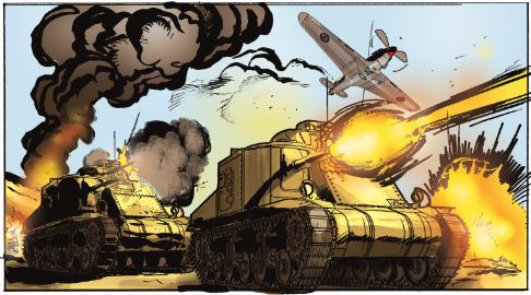 A scene from Fantastic Forces - The Longest Road comic book 