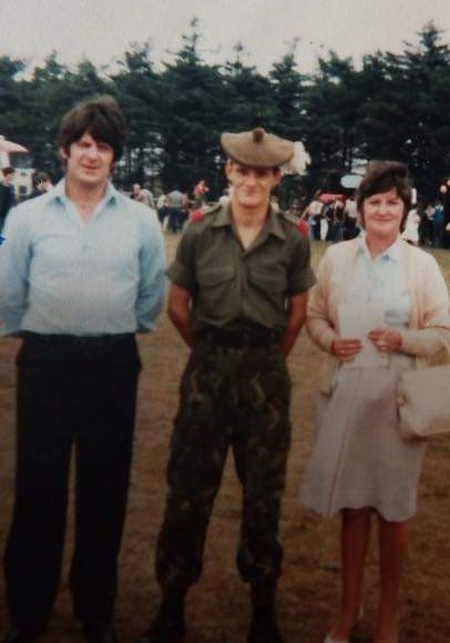 Willie Reid with parents. Credit: Willie Reid