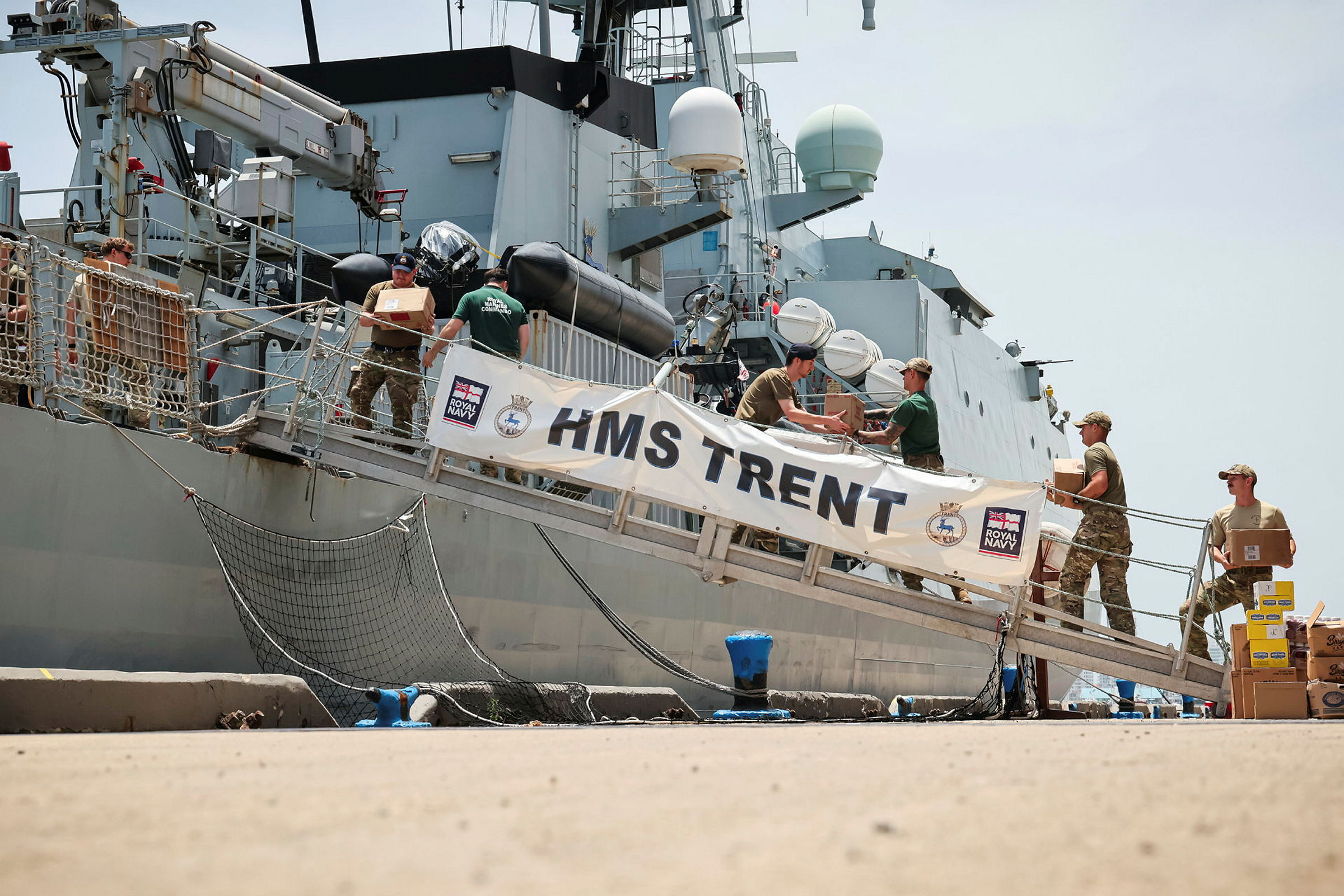 Last year, HMS Trent was activated for Humanitarian Aid Disaster Relief in the Cayman Islands