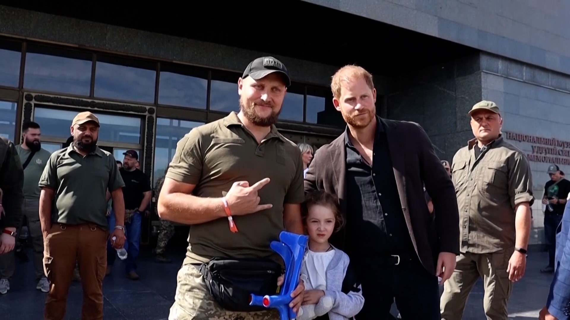Prince Harry in Kyiv with veteran Vasyl Tamulis