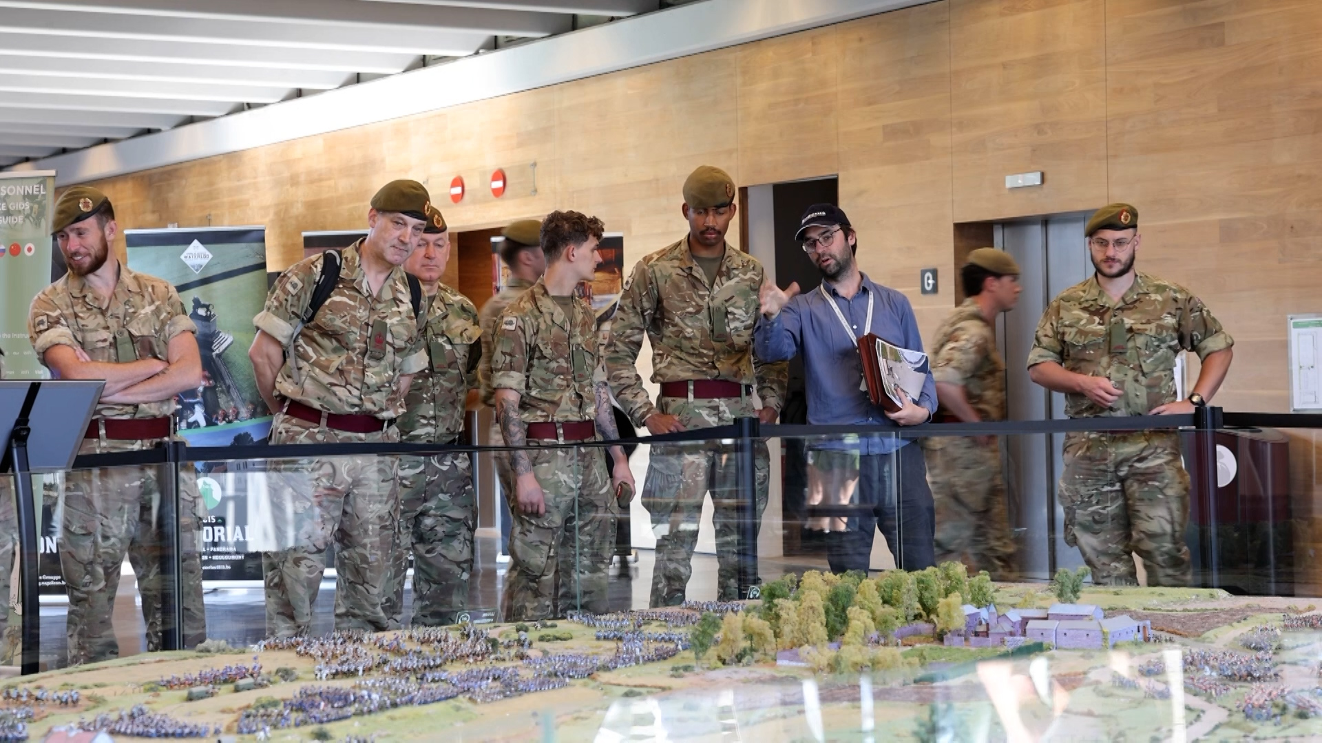 The soldiers studied and walked the battlefield where their predecessor fought in 1815