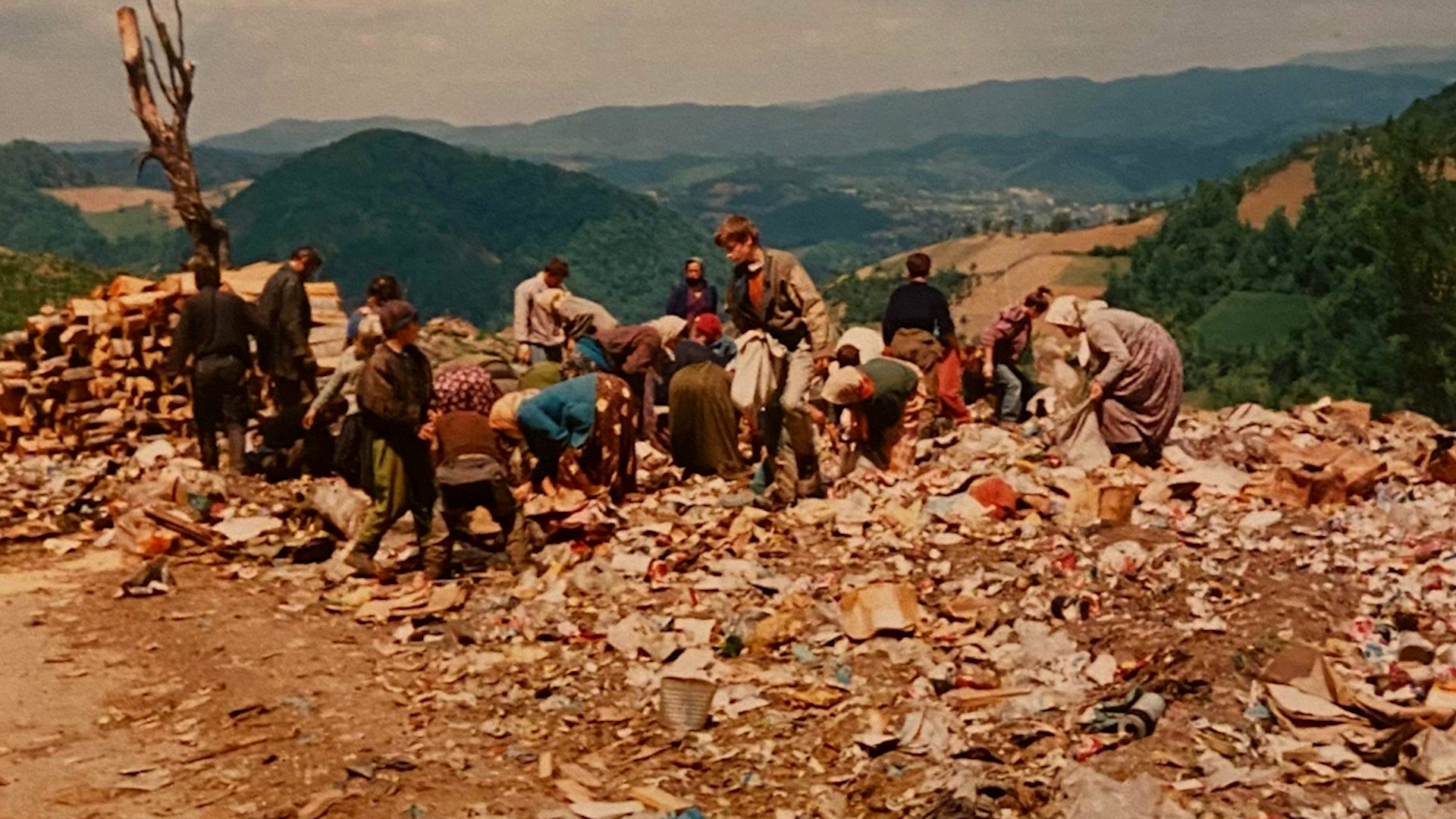 A sight that still haunts Remko - Srebrenica's surrounded Bosnian Muslim community going through garbage looking for food.