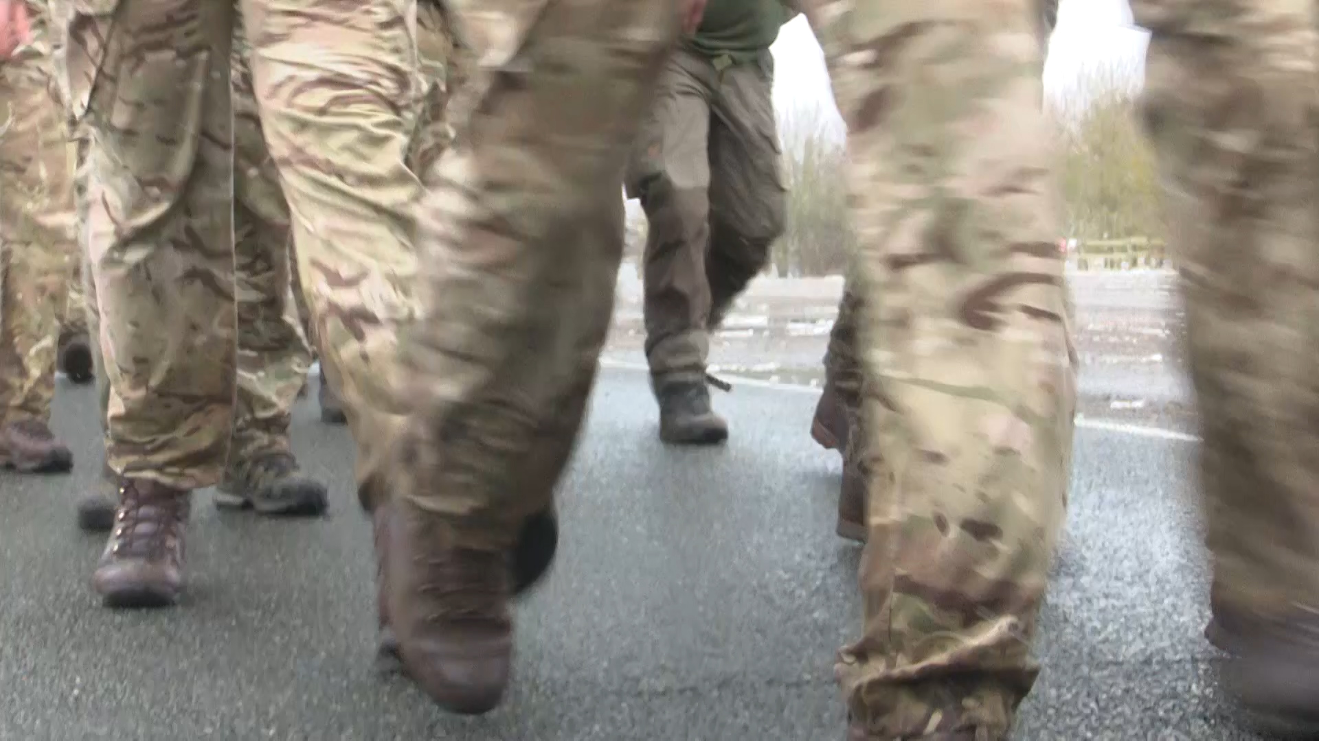 Troops from Carver Barracks on charity march for mental health issues