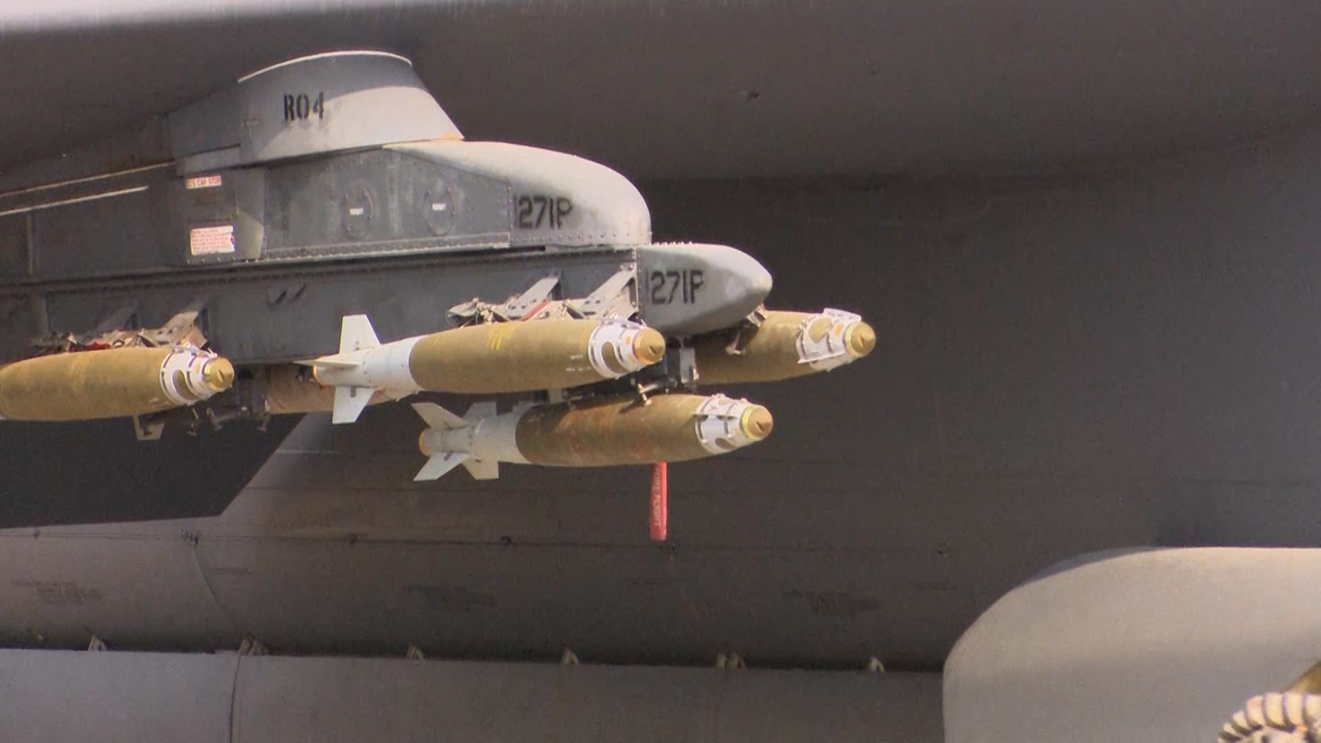 Laser guided weapons on a B-52 Stratofortress