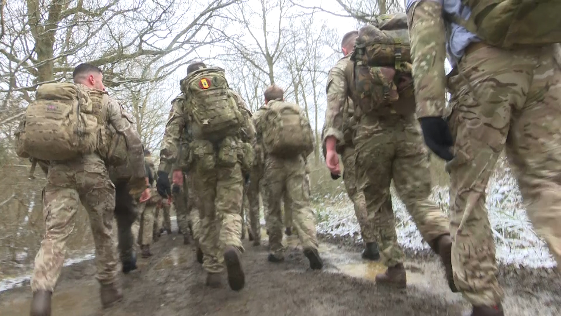 Troops from Carver Barracks on memorial march for mental health issues