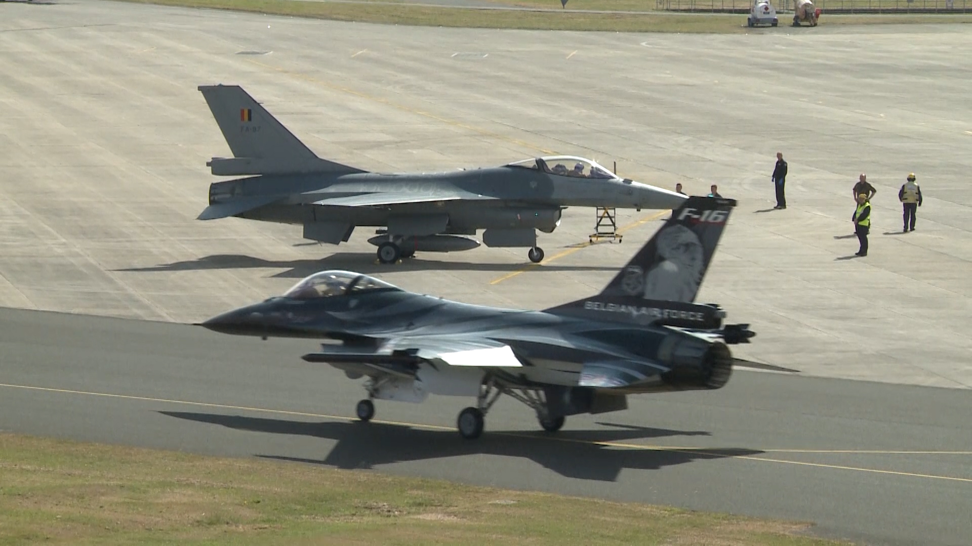 Belgian jets at RNAS Yeovilton in 2019.