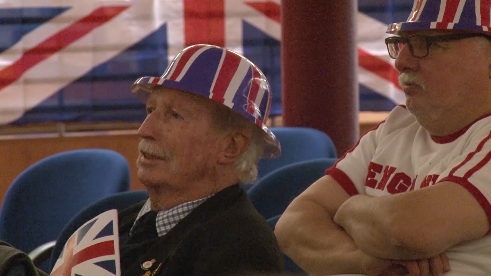 Patriotic fans watch Proms at Bielefeld in Germany 