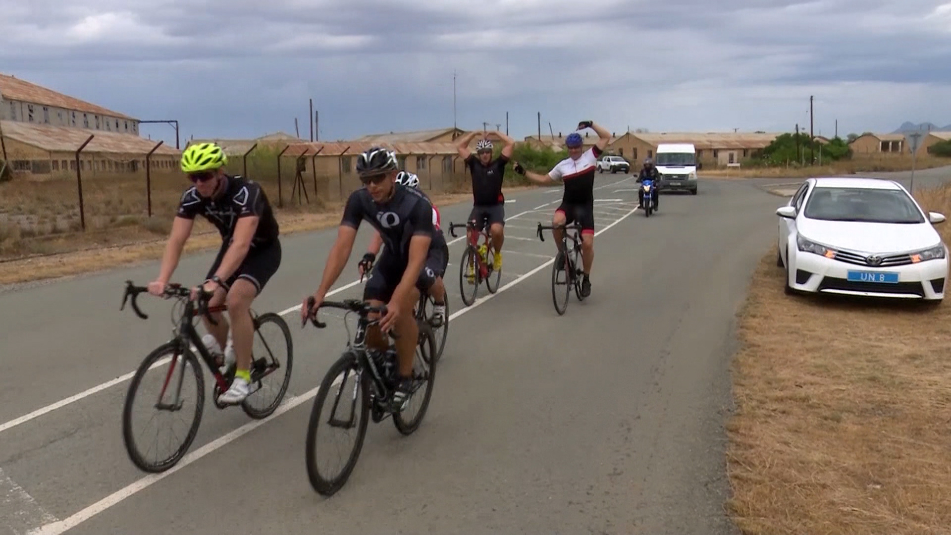 Cyprus Cyclists travel through UN buffer zone