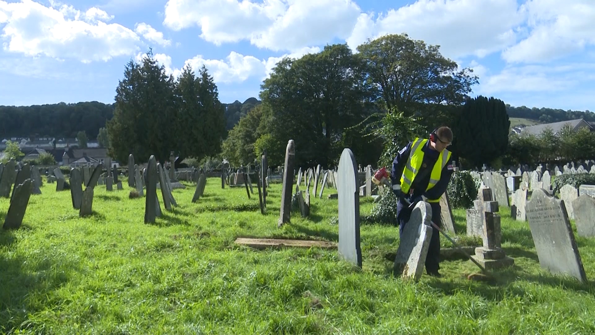 War grave clean up