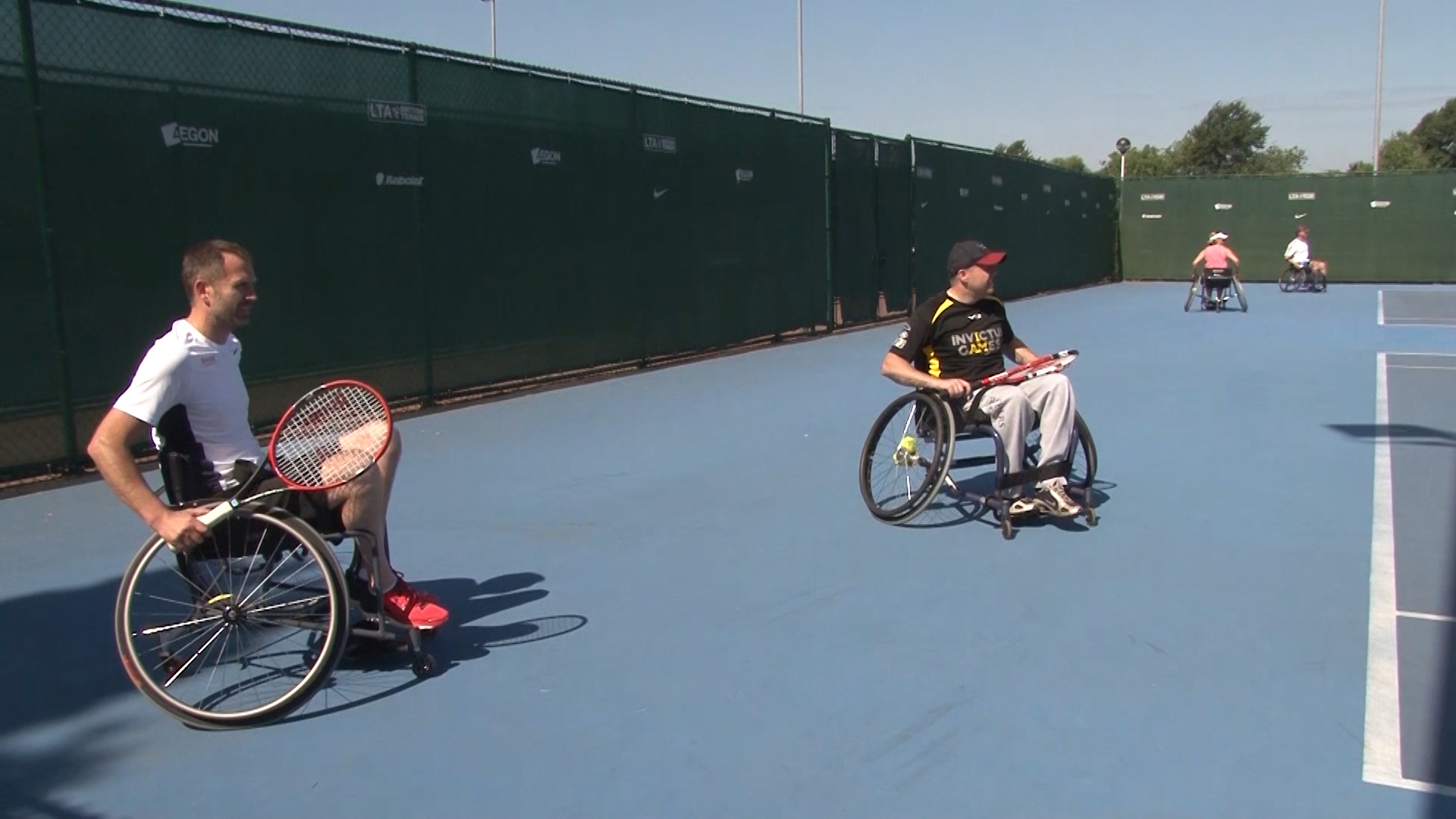 UK Wheelchair Tennis train for Invictus Games