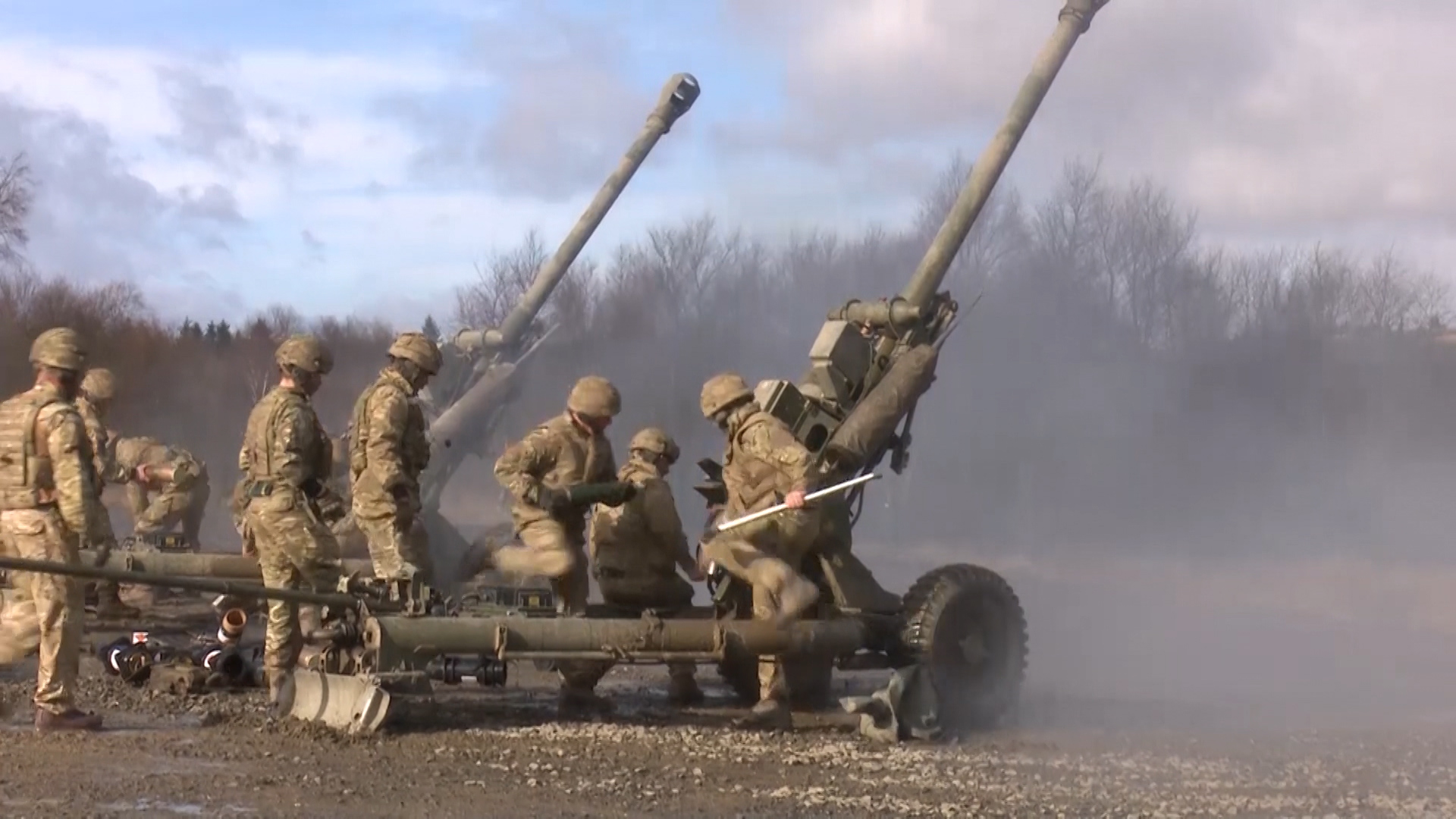 Royal Artillery Troops On Ranges At Otterburn