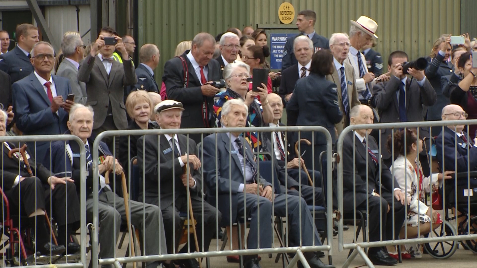 Veterans watch flypast at 60th anniversary of the Battle of Britain Memorial Flight