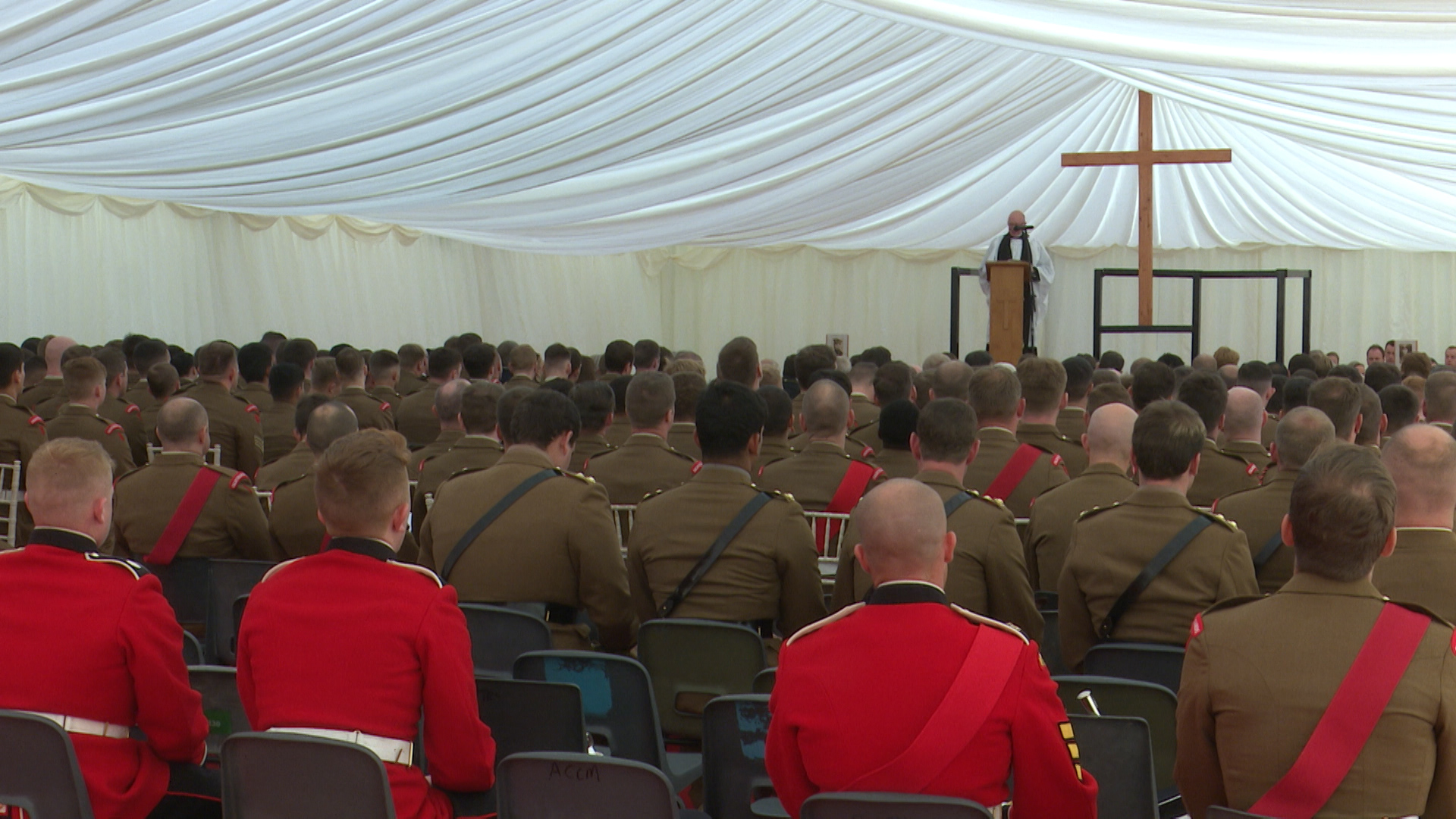 Coldstream Guards Drumhead service