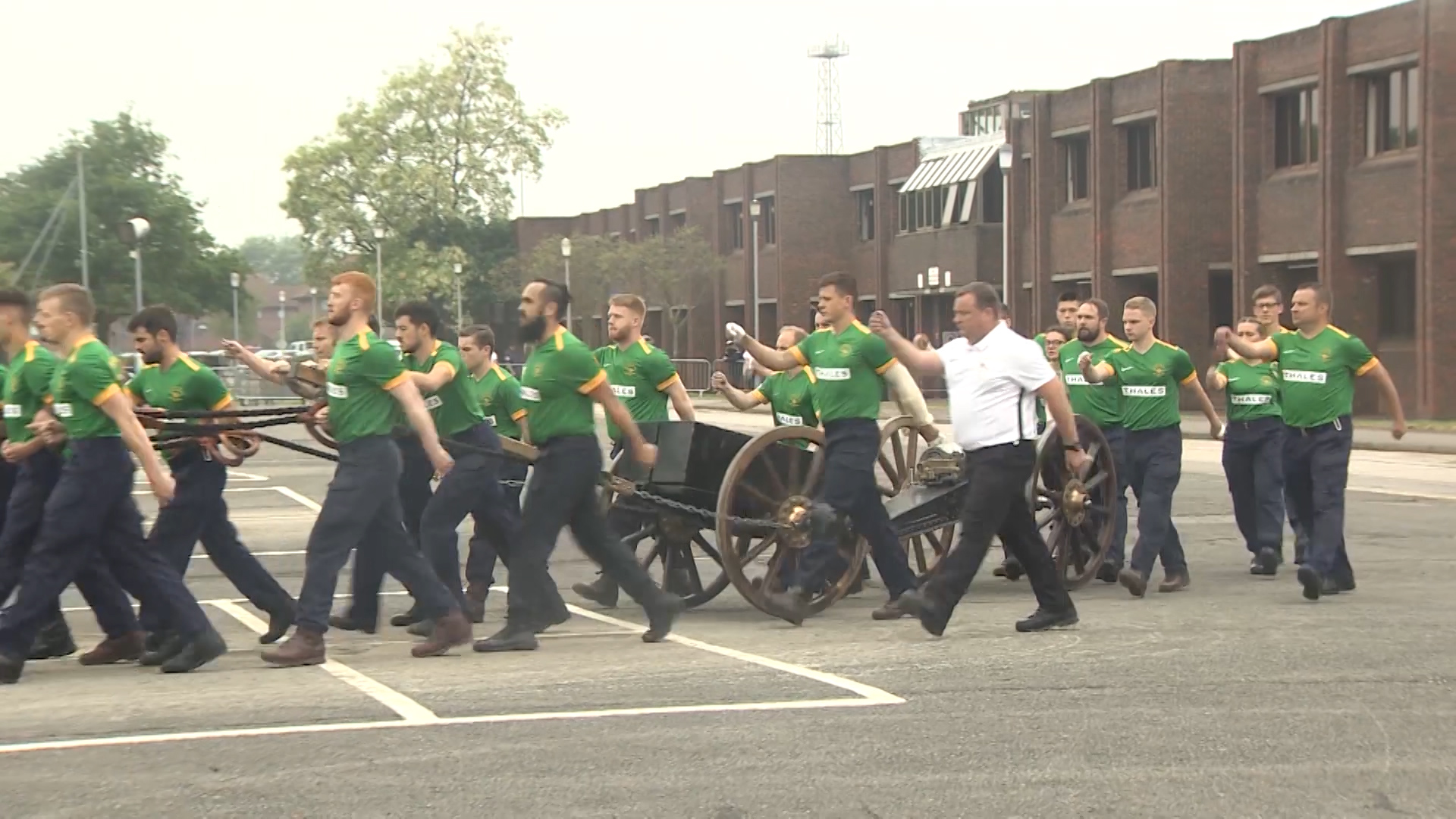 The Field Gun crew from HMS Collingwood