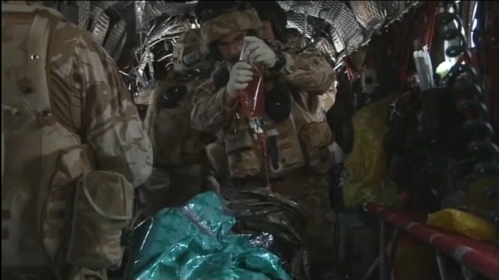 Medics in Afghanistan use blood to treat casualty  