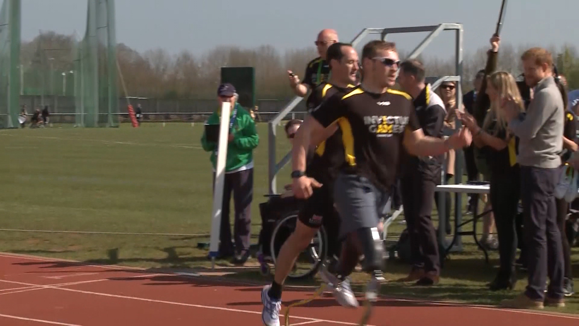 Prince Harry watches Invictus trials