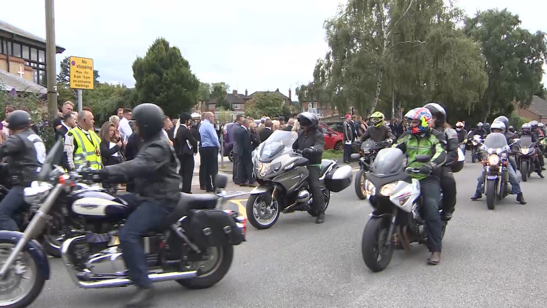 Bikers at Mark Fincham funeral
