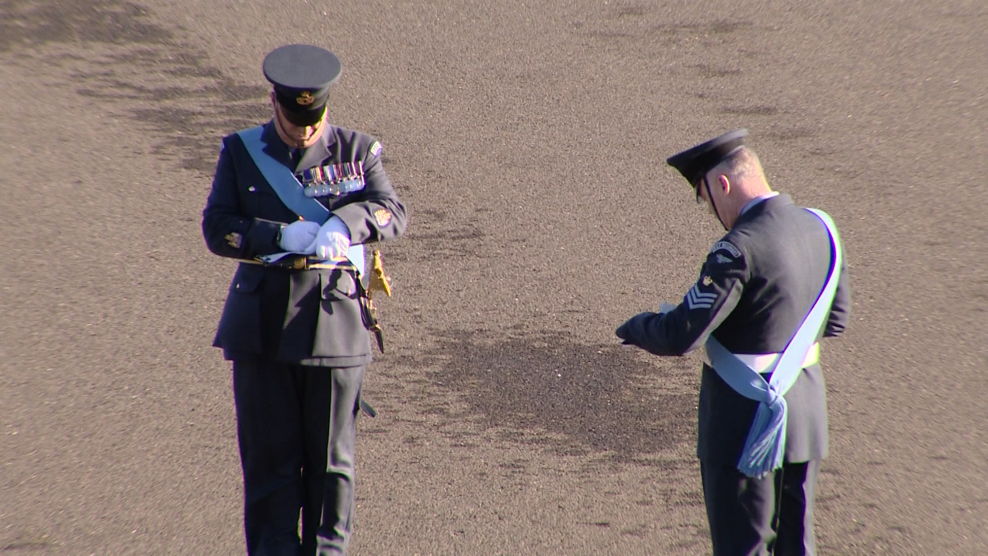 RAF instructors judge recruits for Queen's Colour Squadron
