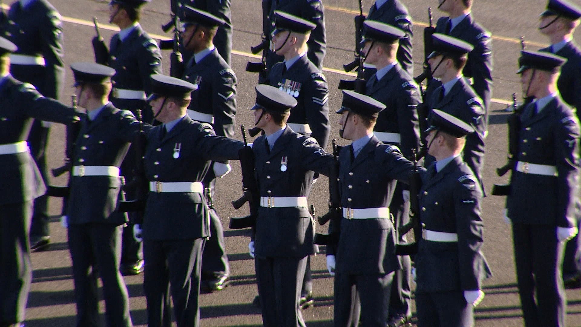 RAF recruits compete for Queen's Colour Squadron