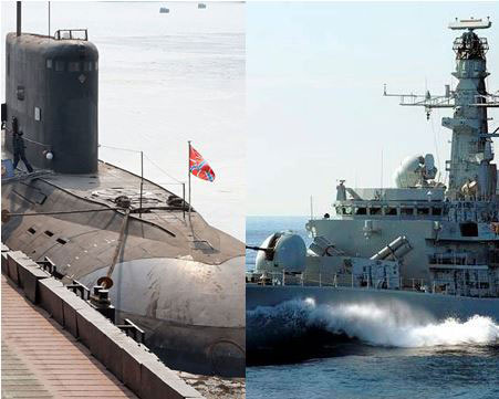 The Two Craft In Latest Royal Navy/Russian Stand Off