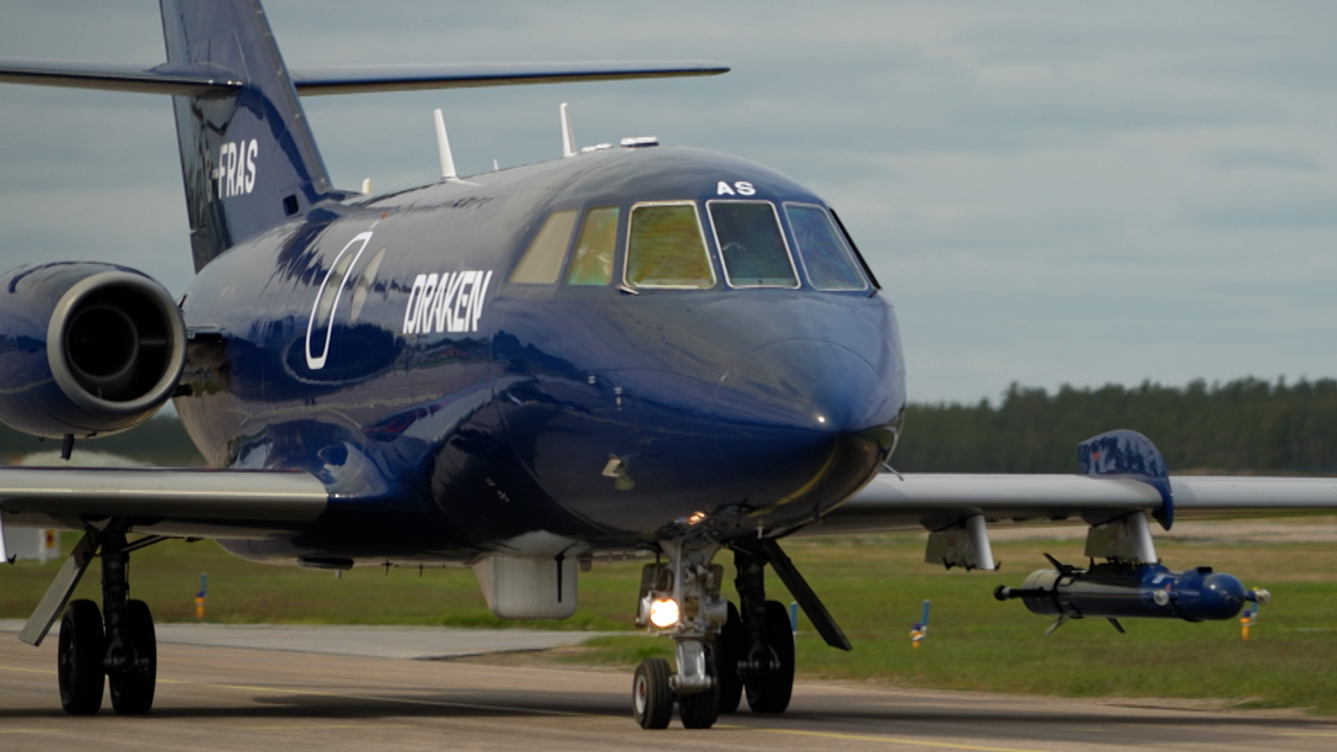 Falcon 20, during Ex Artic Challenge, flown by civilians but paid for by the RAF 13062023 CREDIT BFBS