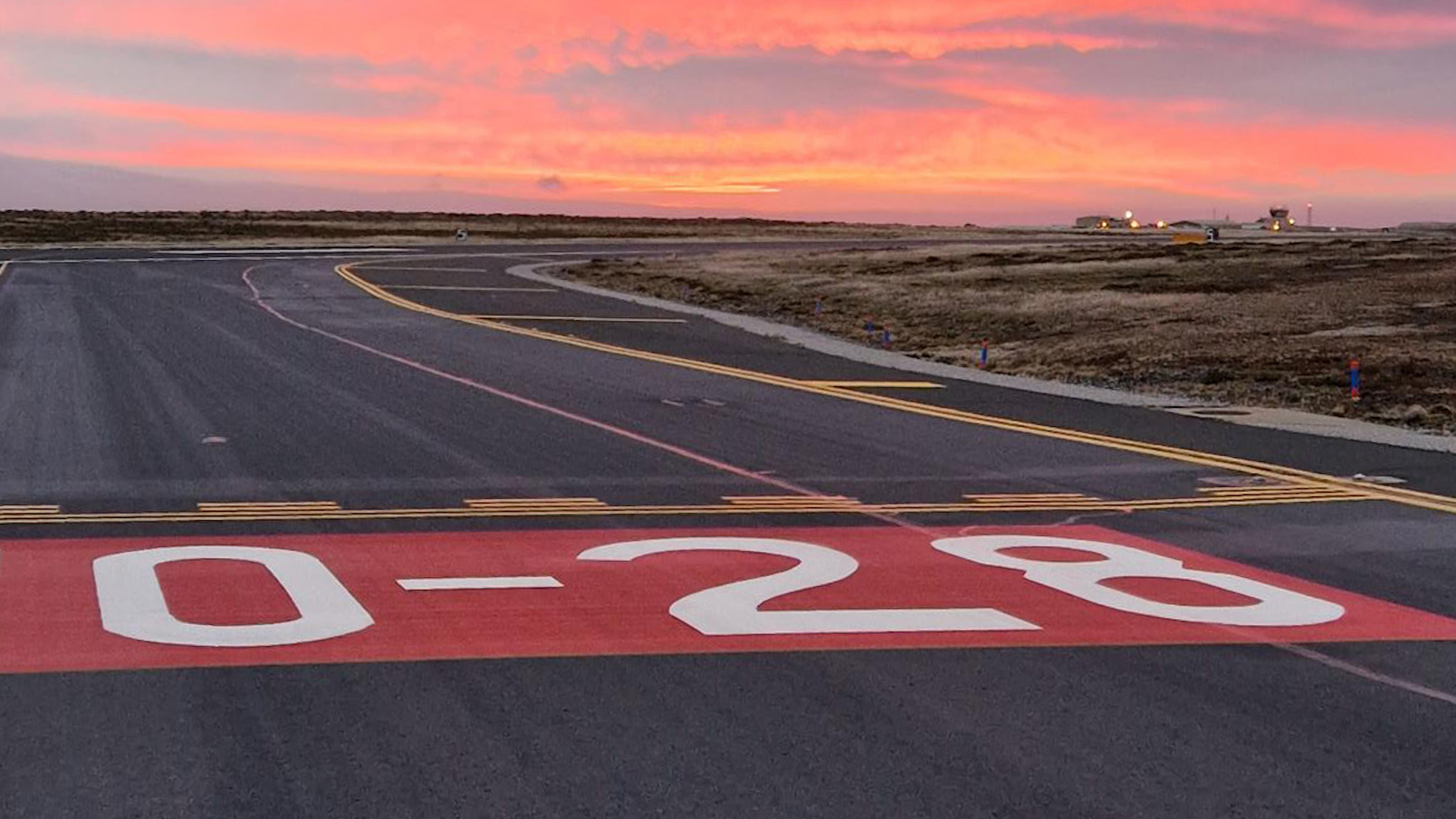 Falklands runway after refurbishment