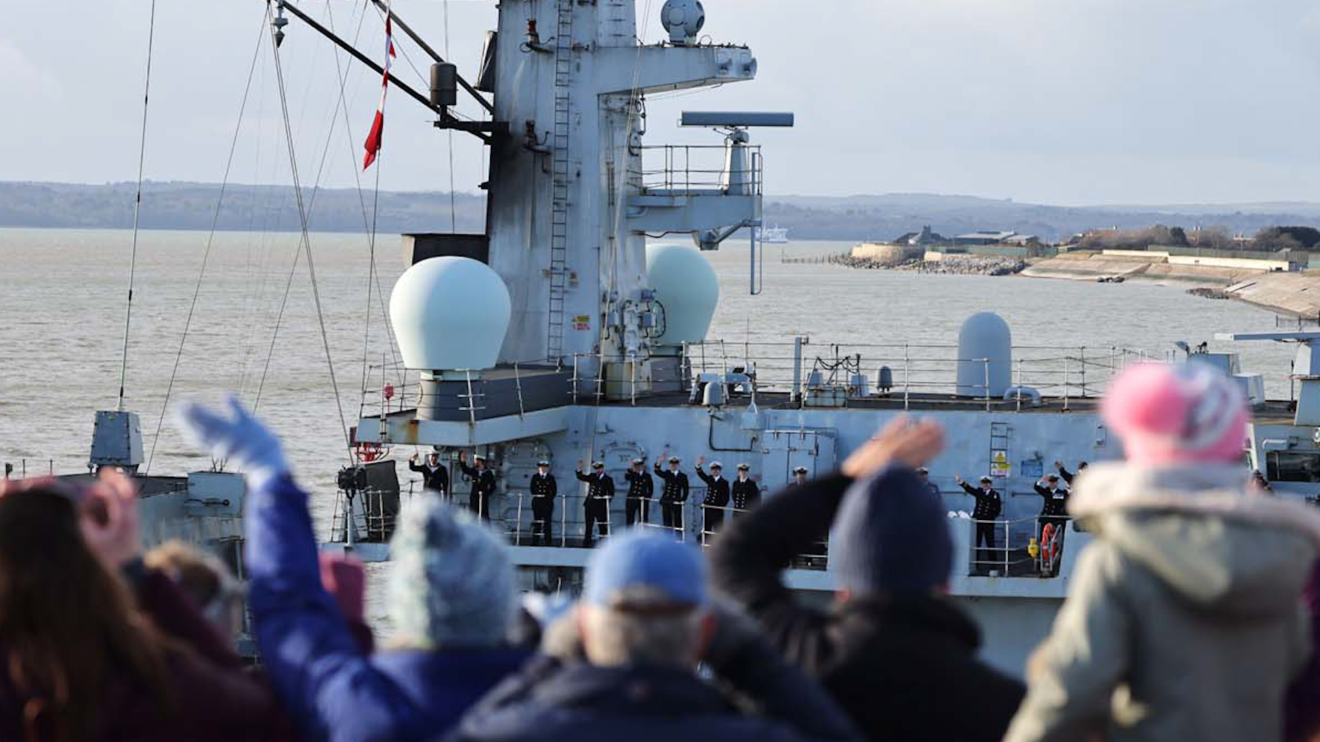 Families welcome home HMS Westminster from submarine hunting mission 