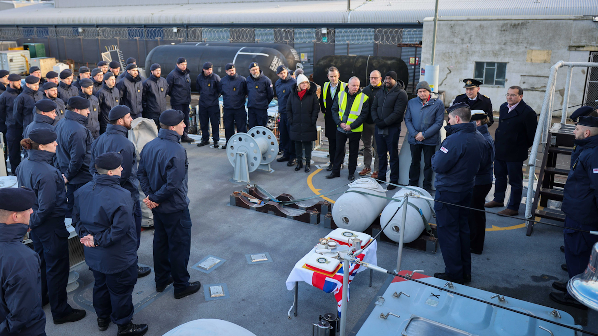 Farewell ceremony to HMS Penzance 19012024 CREDIT Navy