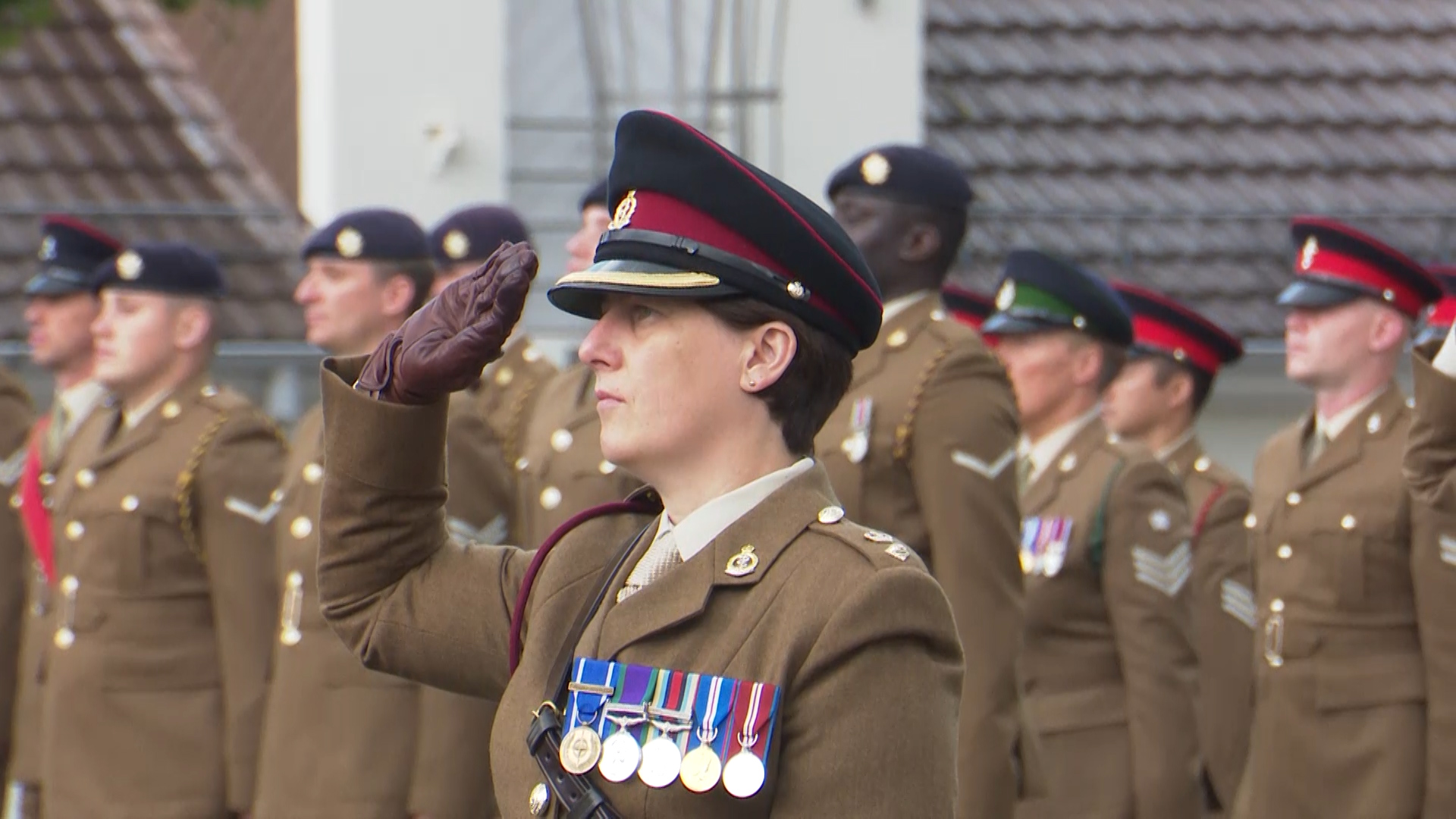 Farewell parade at Dempsey Barracks