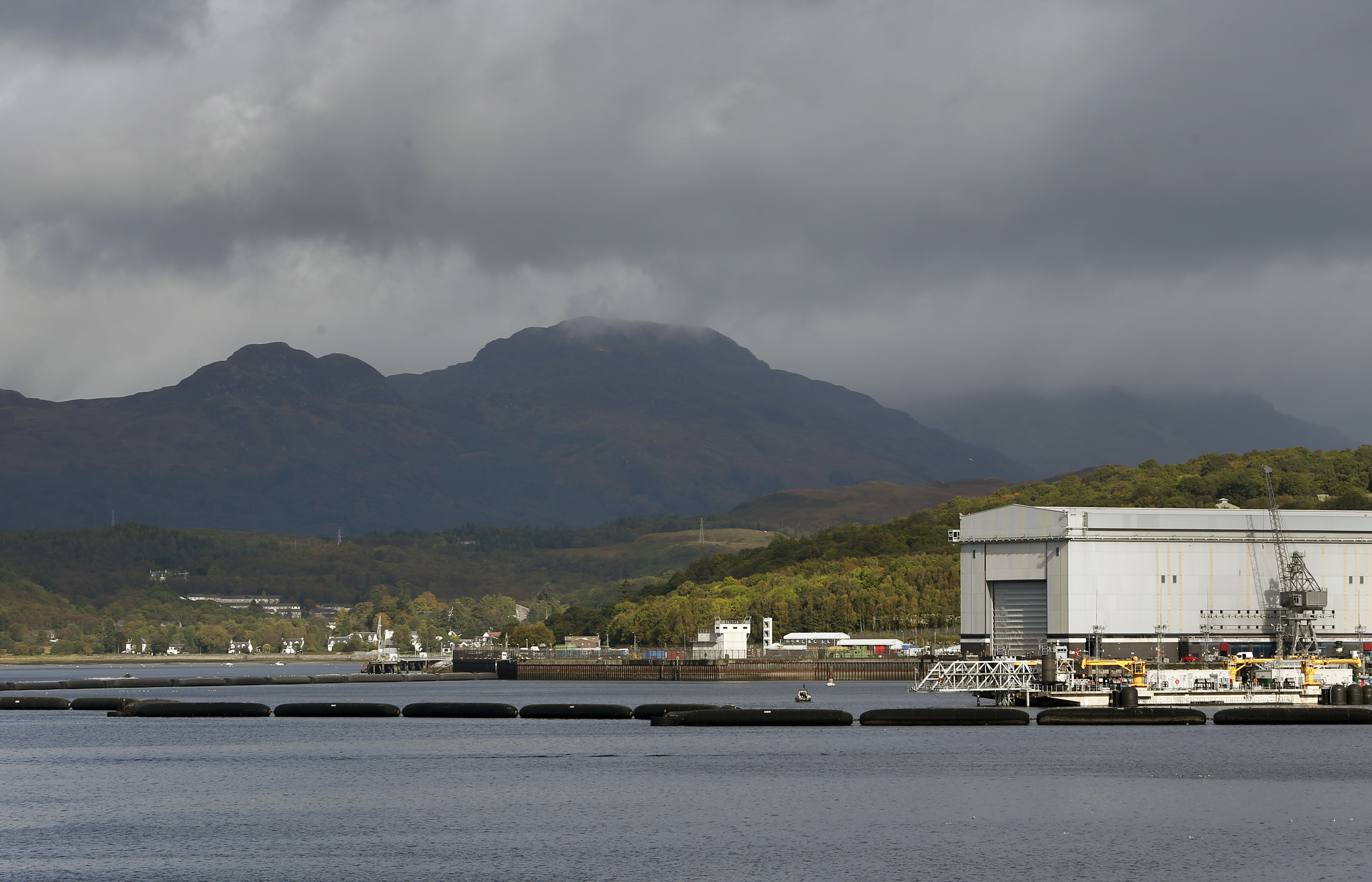 Faslane naval base, also known as HM Naval Base Clyde