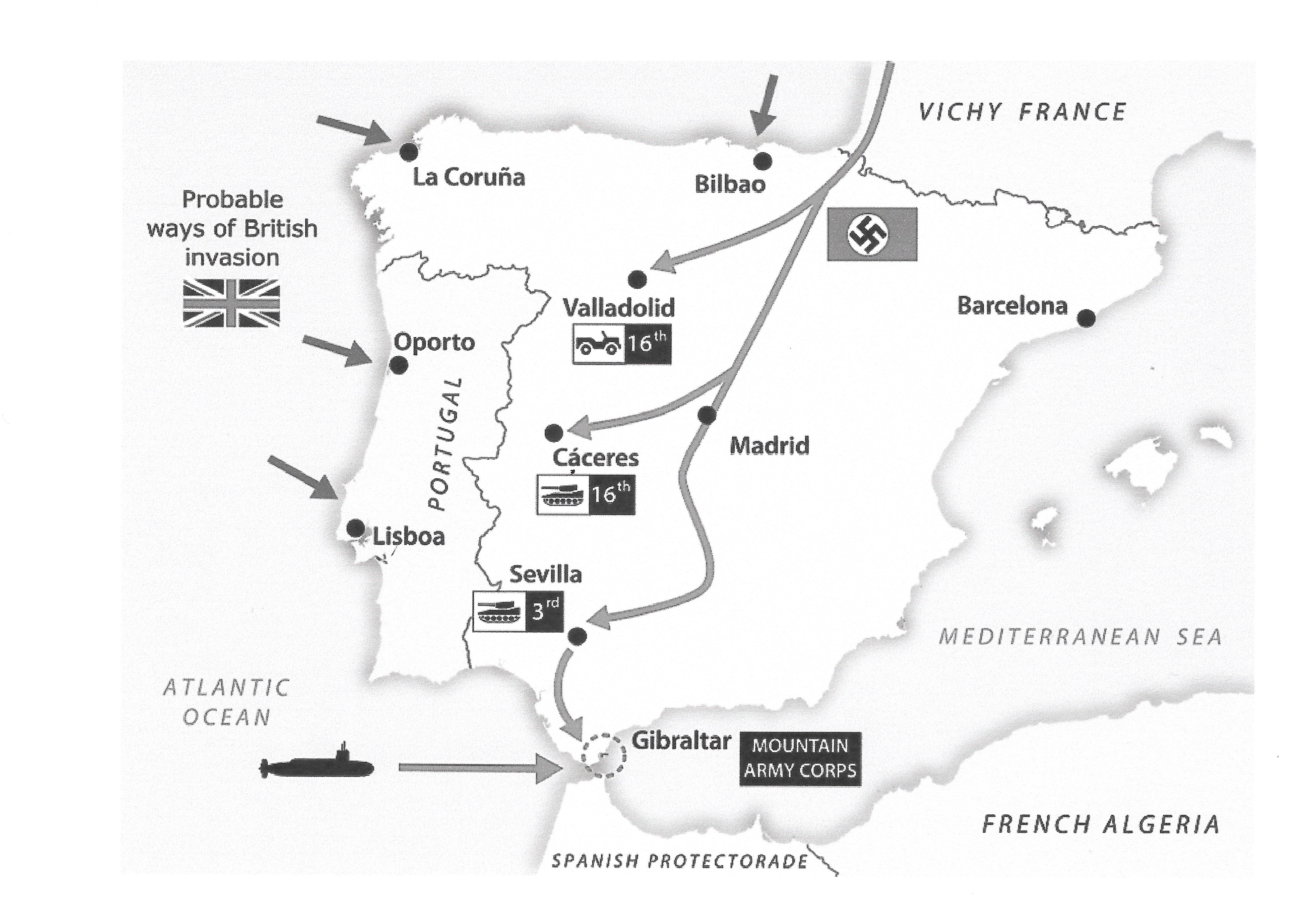German invasion of spain