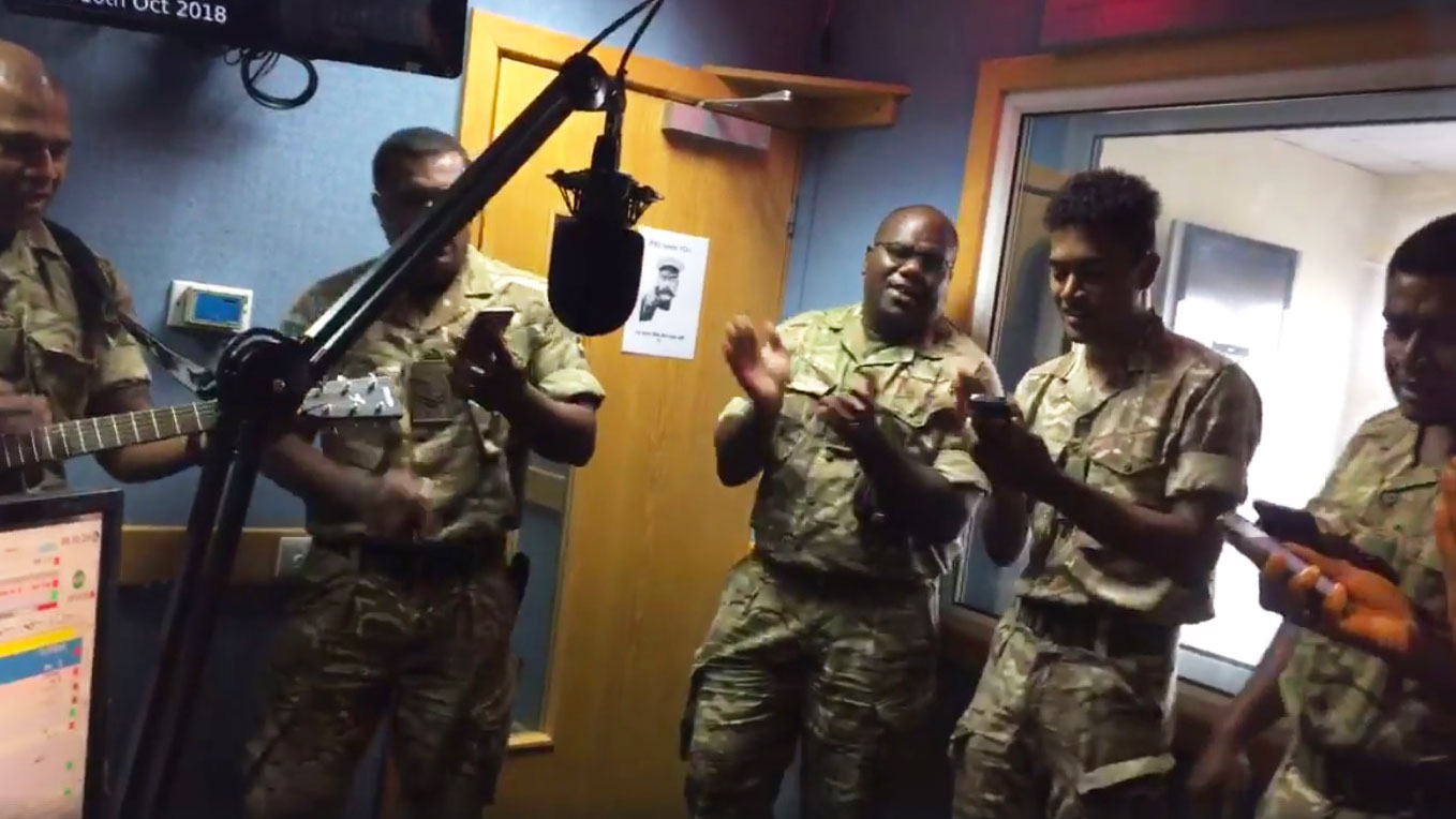 Fiji Day 2018 2nd Battalion The Royal Anglian Regiment (The Poachers) Forces Radio BFBS Cyprus Facebook Live Screen Grab
