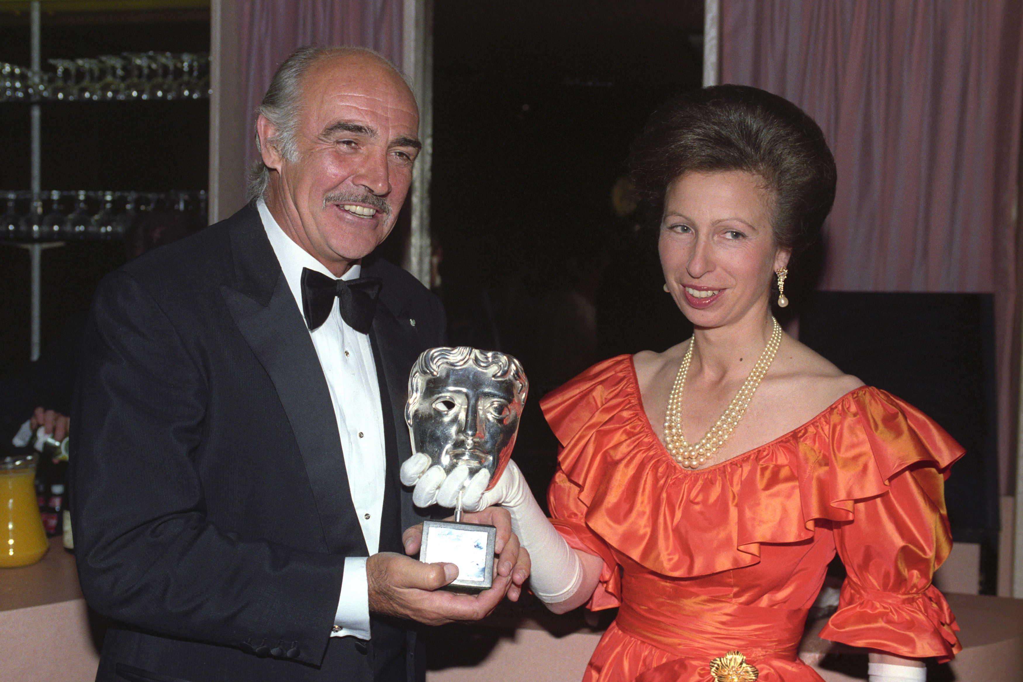 Princess Anne presented Sir Sean Connery a special BAFTA award in 1990. Credit: PA