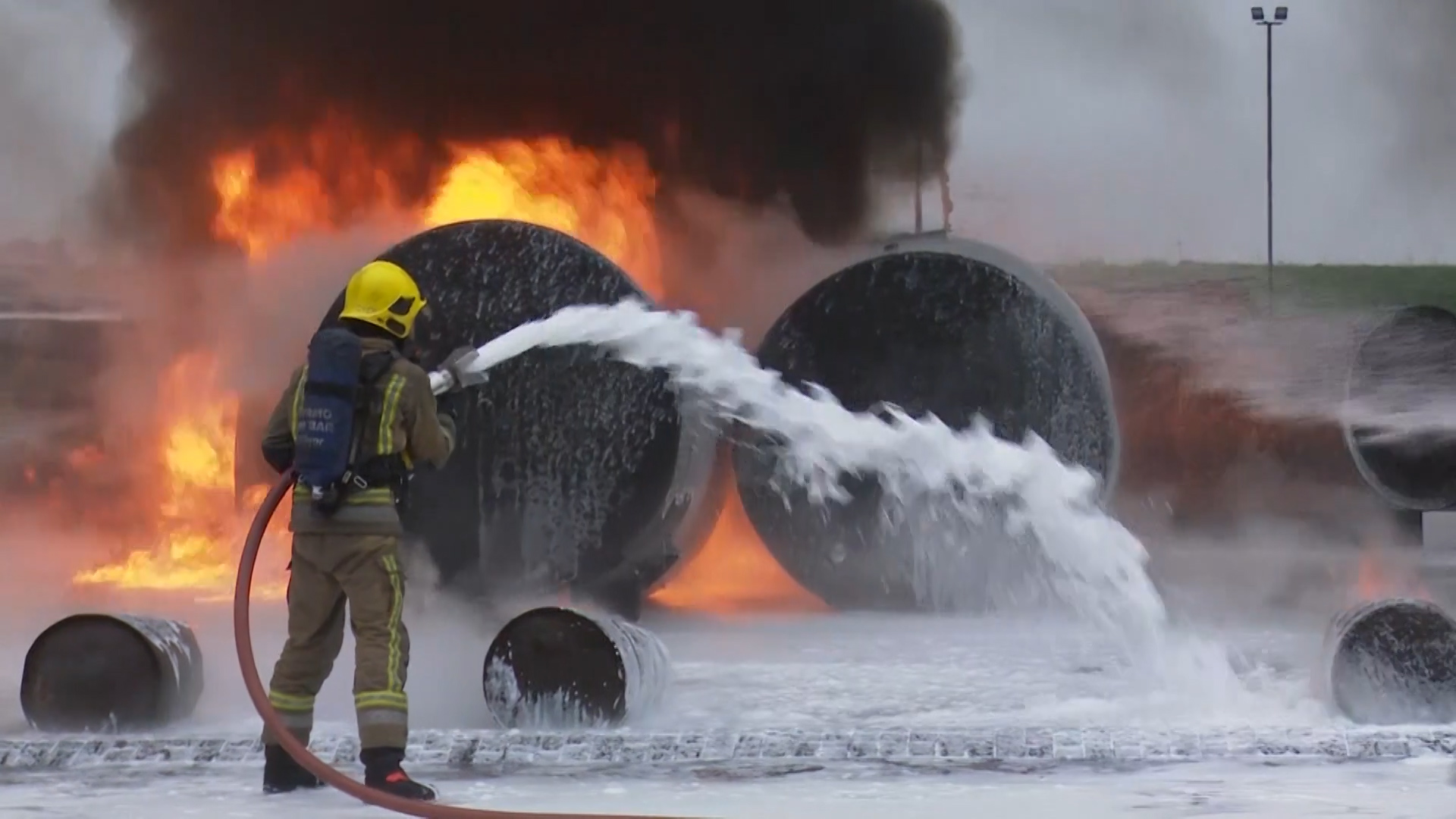 Manston firefighter training